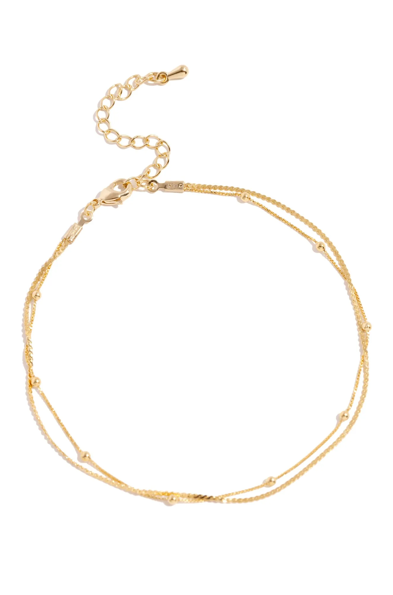 Delicate Lust Double Layer Anklet - Silver sold by Miss Lola product image thumbnail 3