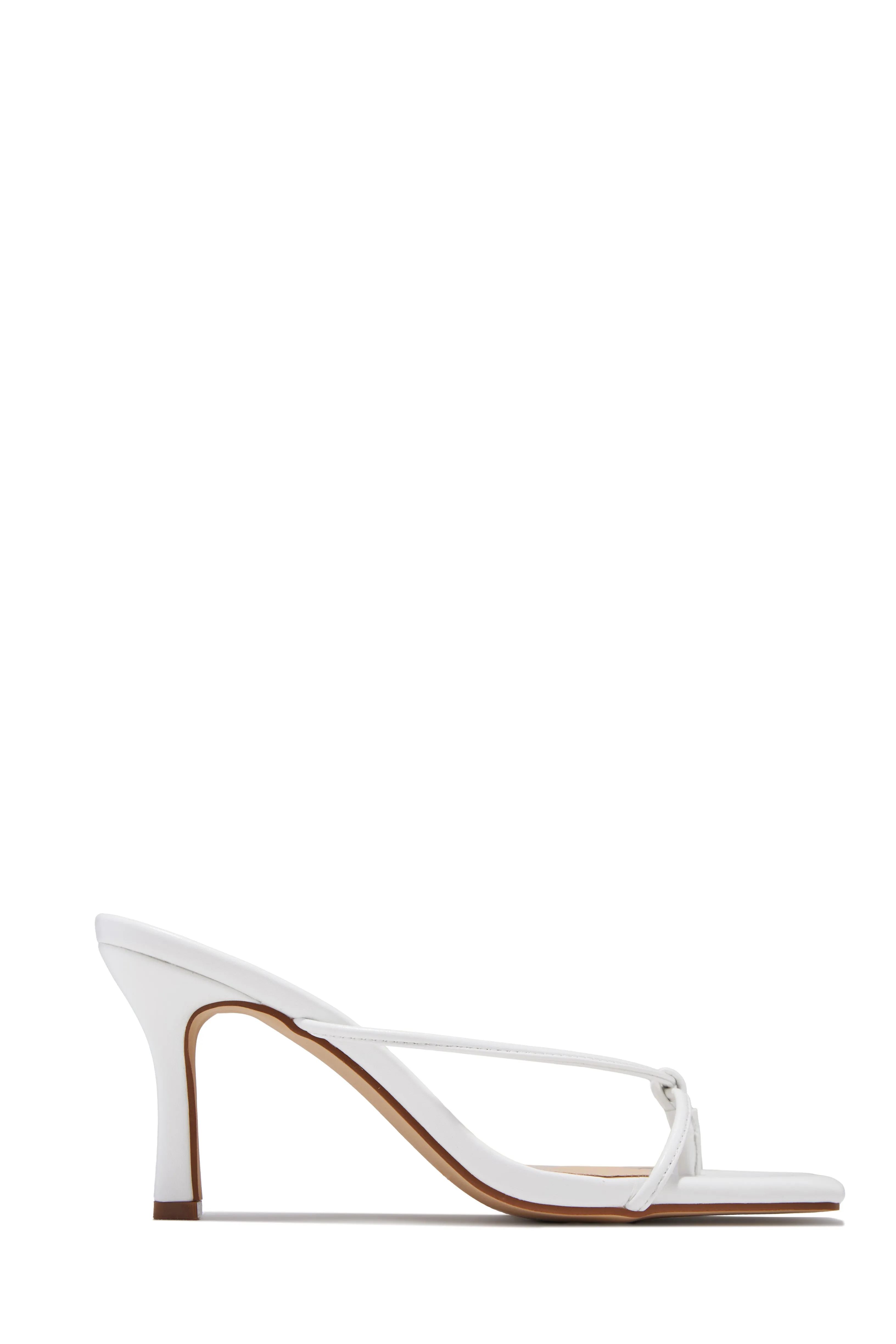 Mely Mid Heel Mules - White sold by Miss Lola product image thumbnail 4