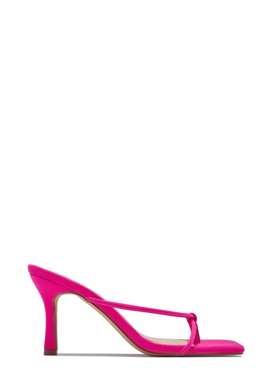 Mely Mid Heel Mules - Pink sold by Miss Lola