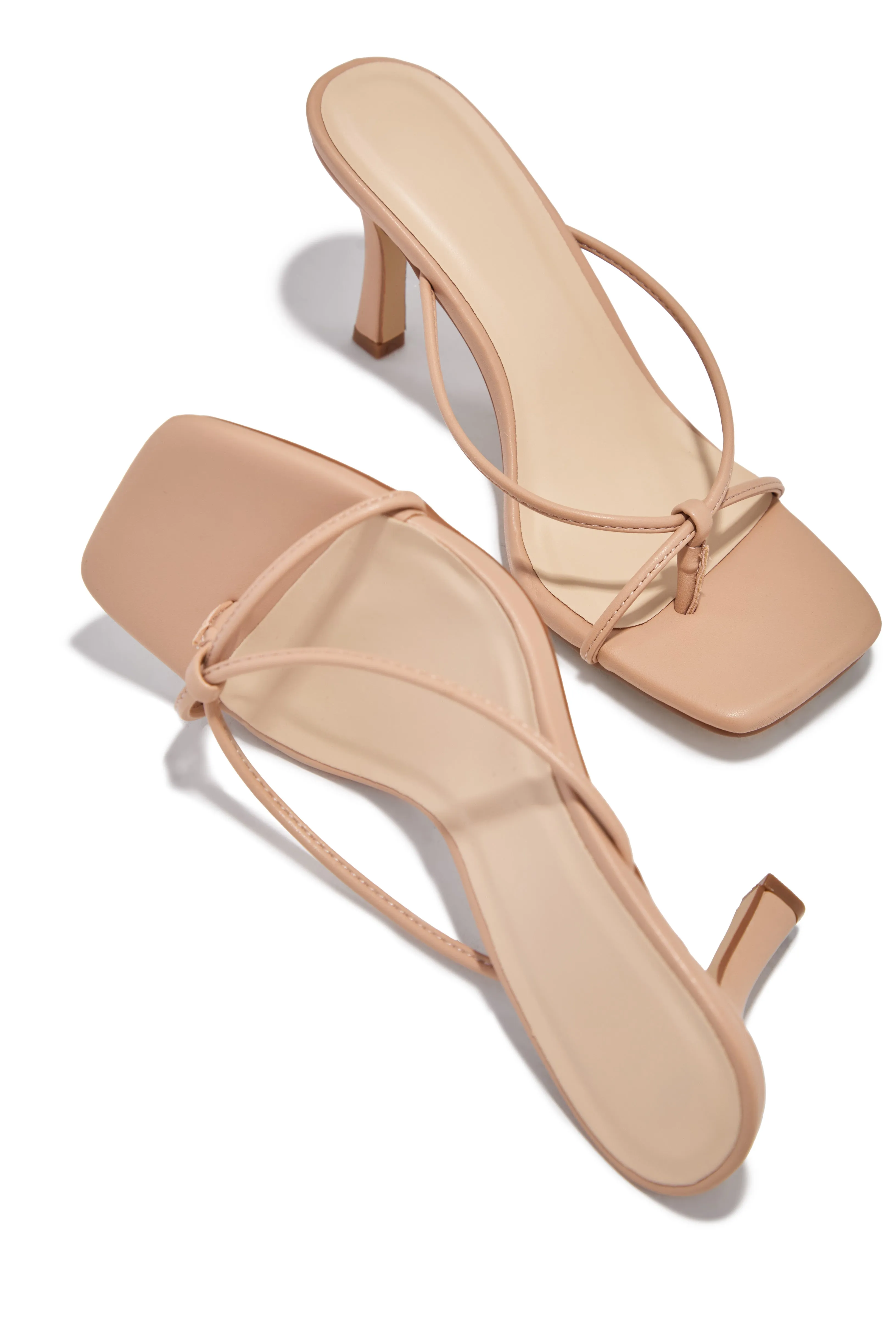 Mely Mid Heel Mules - Nude sold by Miss Lola