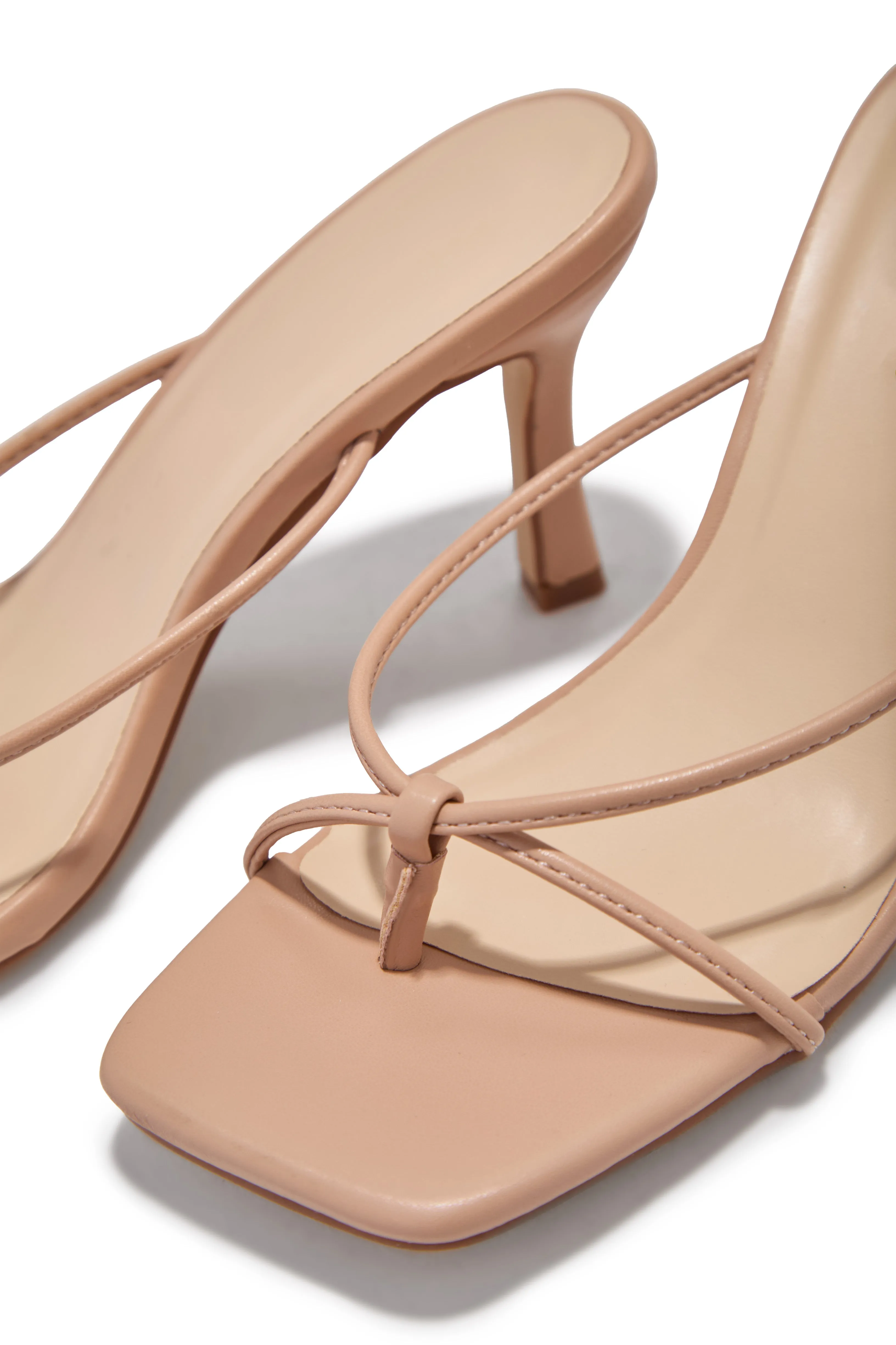 Mely Mid Heel Mules - Nude sold by Miss Lola product image thumbnail 2