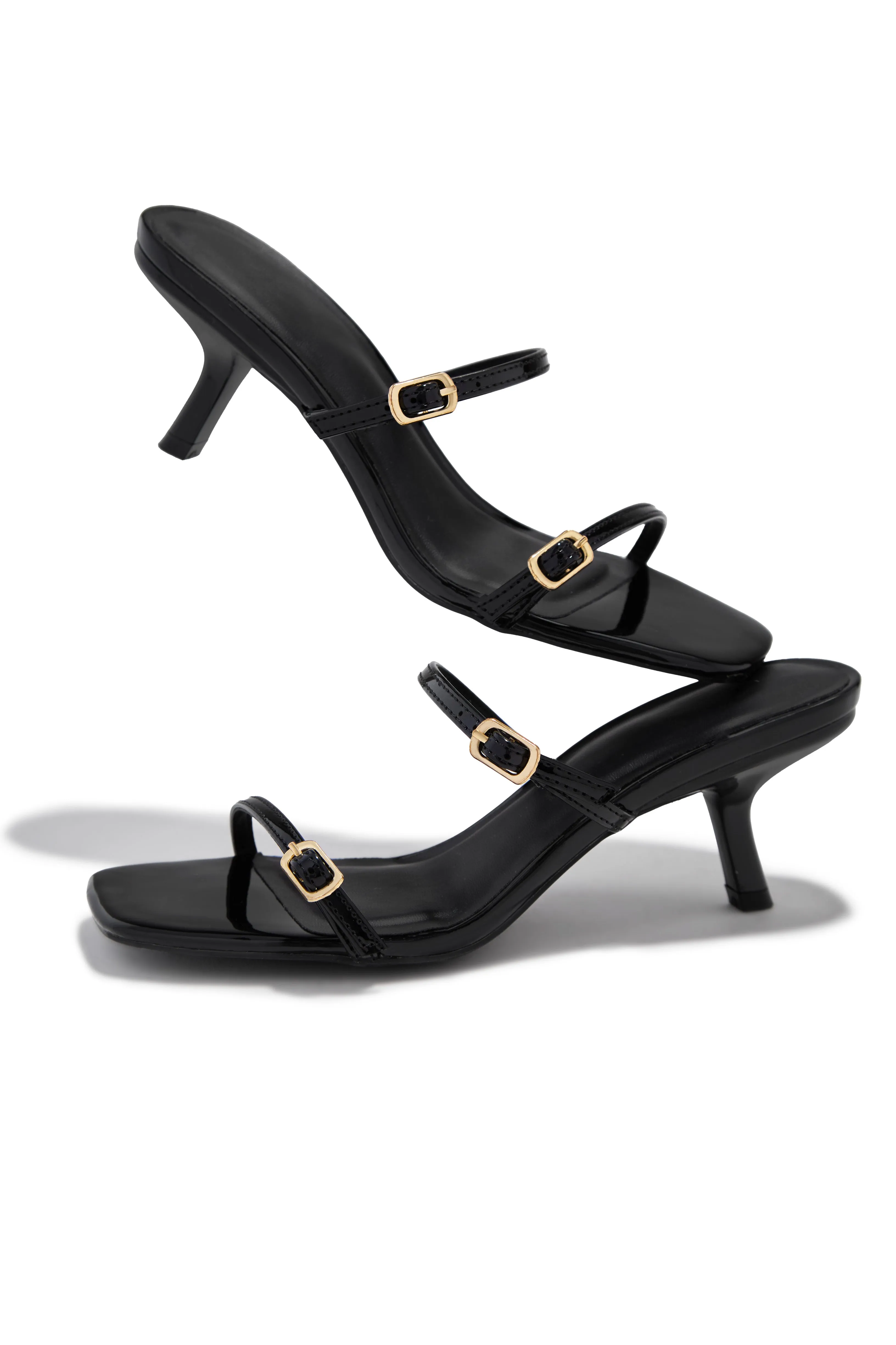 Disna Mid Heel Mules - Black sold by Miss Lola