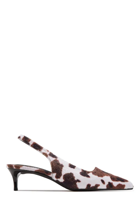 Kiley Mid Heel Slingback Pumps - Cow sold by Miss Lola