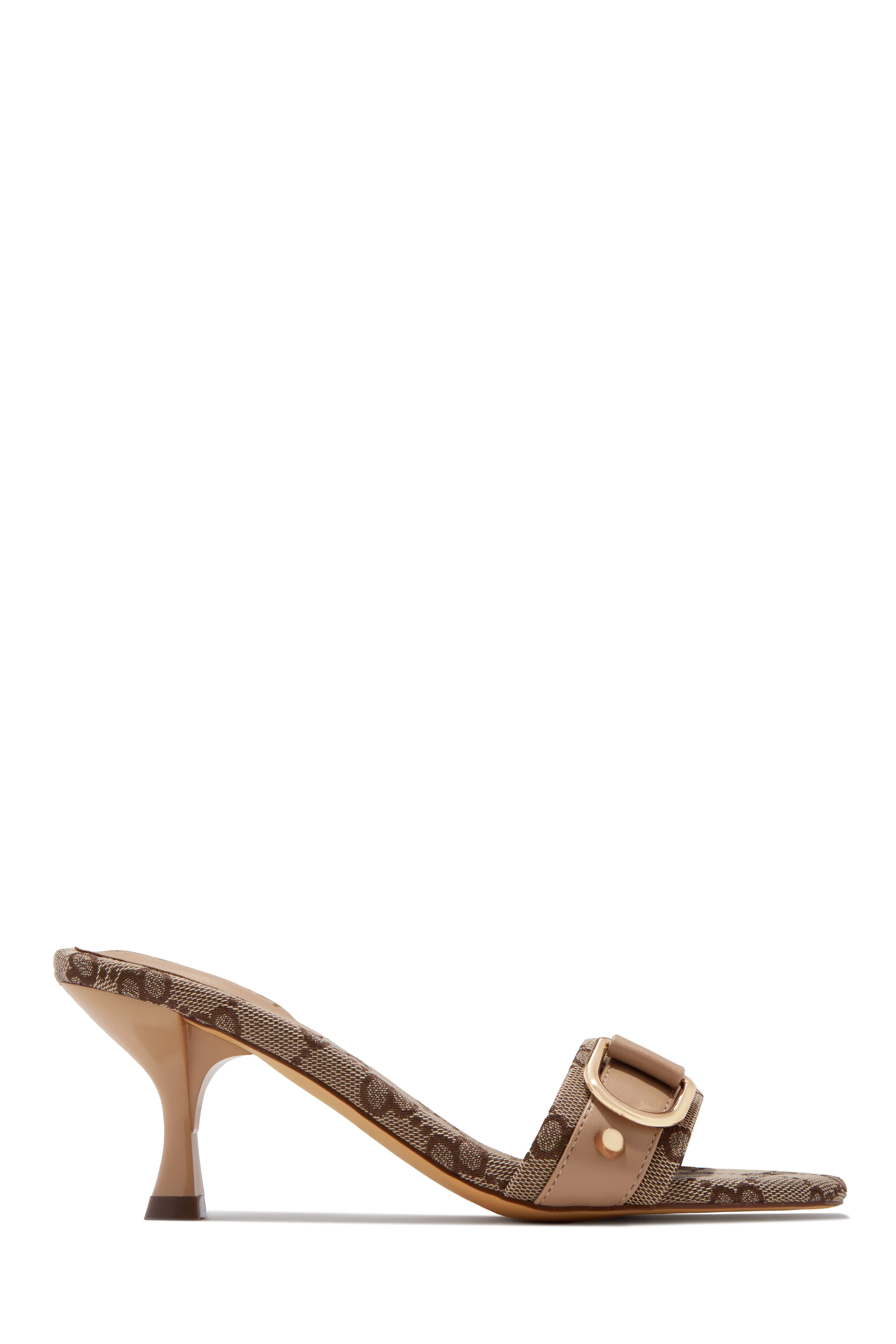 Emma Mid Heel Mules - Nude sold by Miss Lola product image thumbnail 2