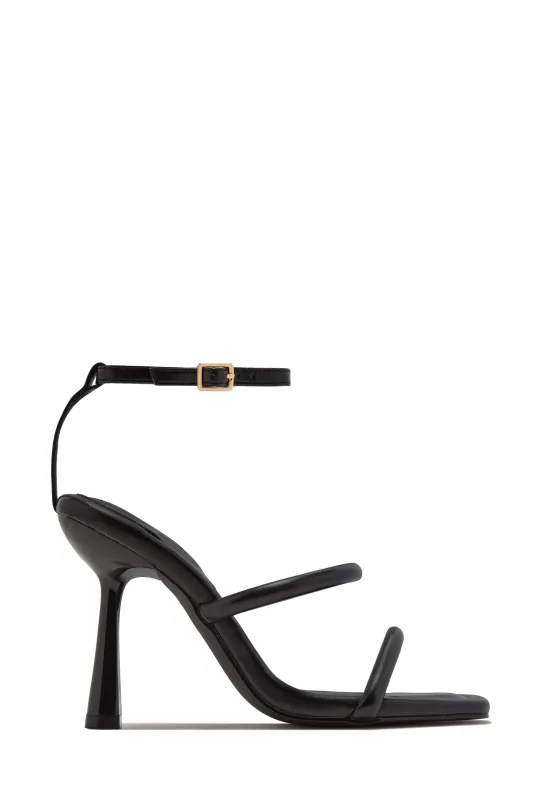 Nylah Ankle Strap Heels - Black sold by Miss Lola