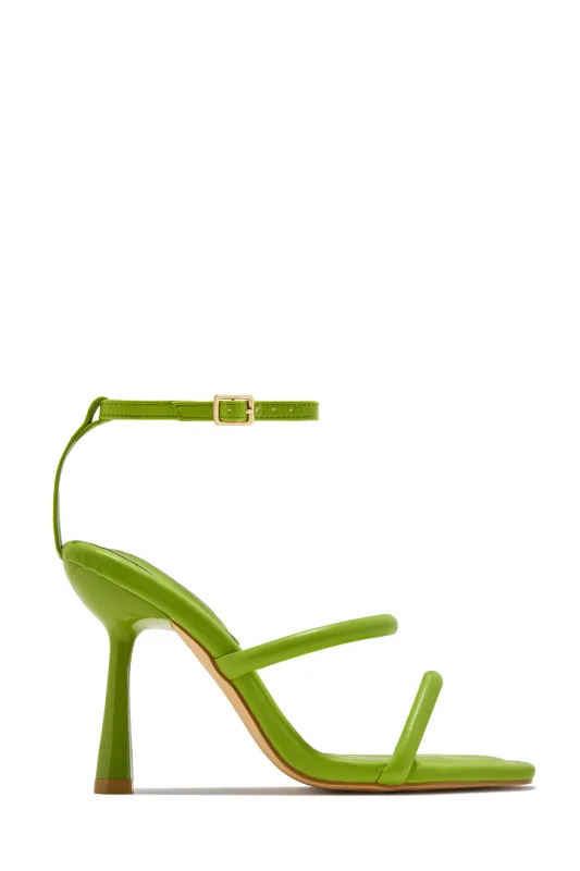 Nylah Ankle Strap Heels - Green sold by Miss Lola
