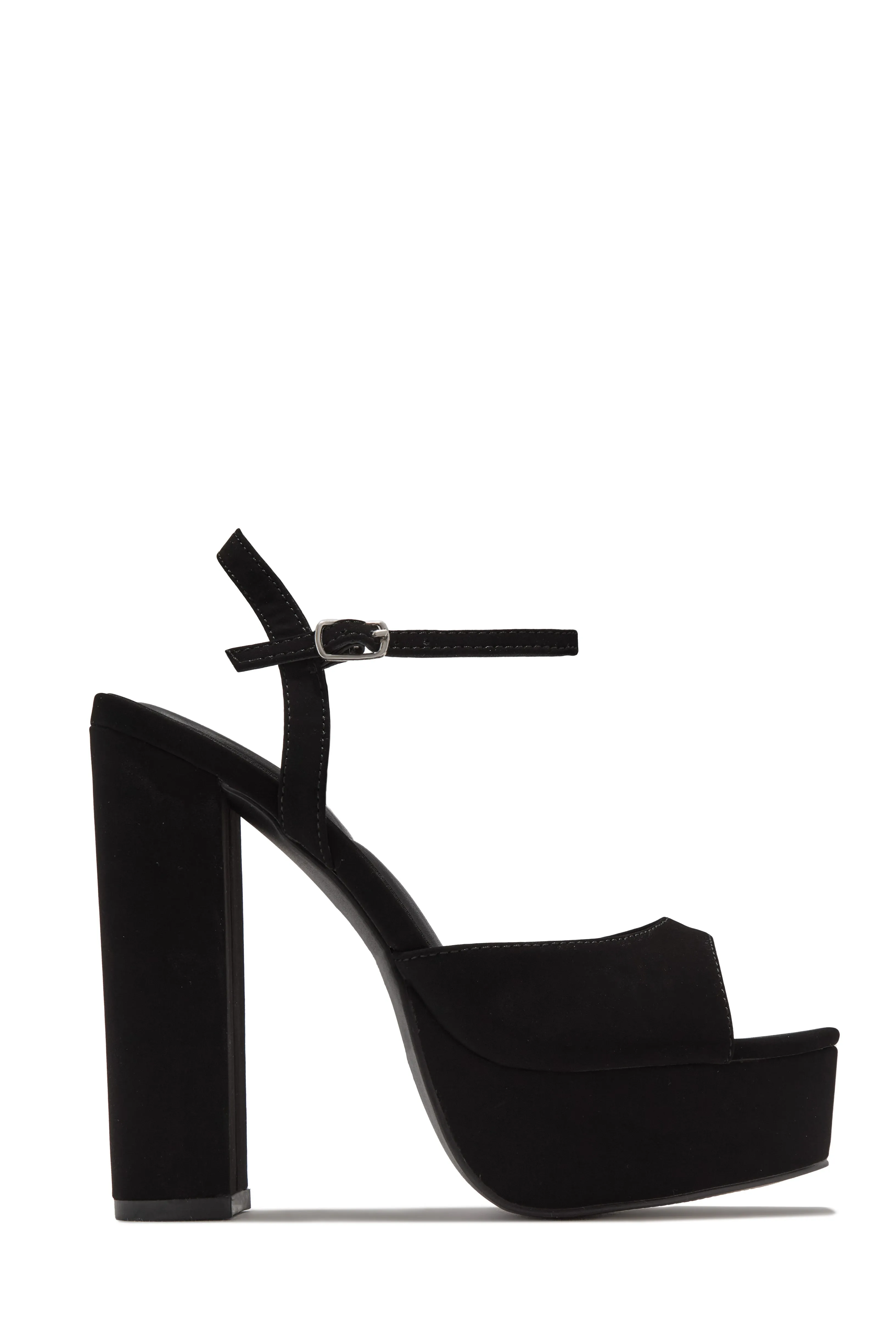Libbi Platform Block Heels - Black sold by Miss Lola product image thumbnail 2