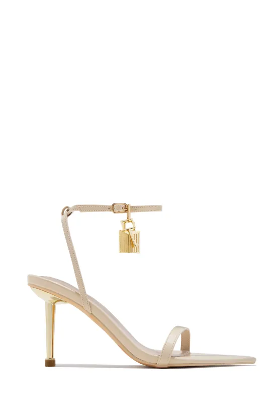 Locked In Love Mid Heels - Ivory sold by Miss Lola