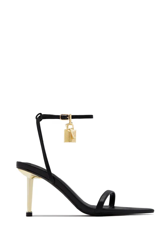 Locked In Love Mid Heels - Black sold by Miss Lola
