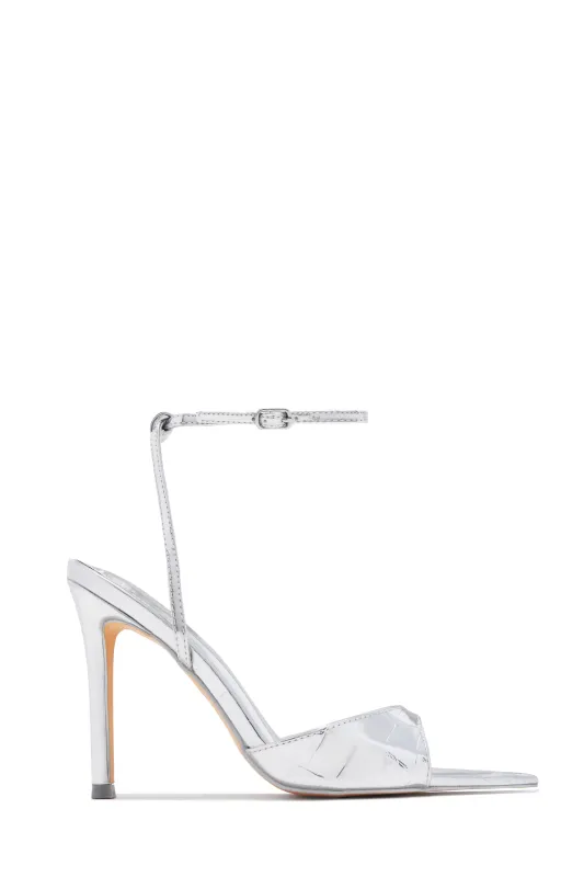 Kelcie Single Sole Heels - Silver sold by Miss Lola