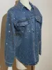 New Obsession Embellished Shacket - Denim sold by Miss Lola