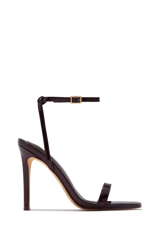 Evelin Single Sole Heels - Brown sold by Miss Lola