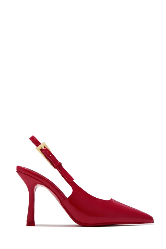 Caroline Slingback Pumps - Red sold by Miss Lola