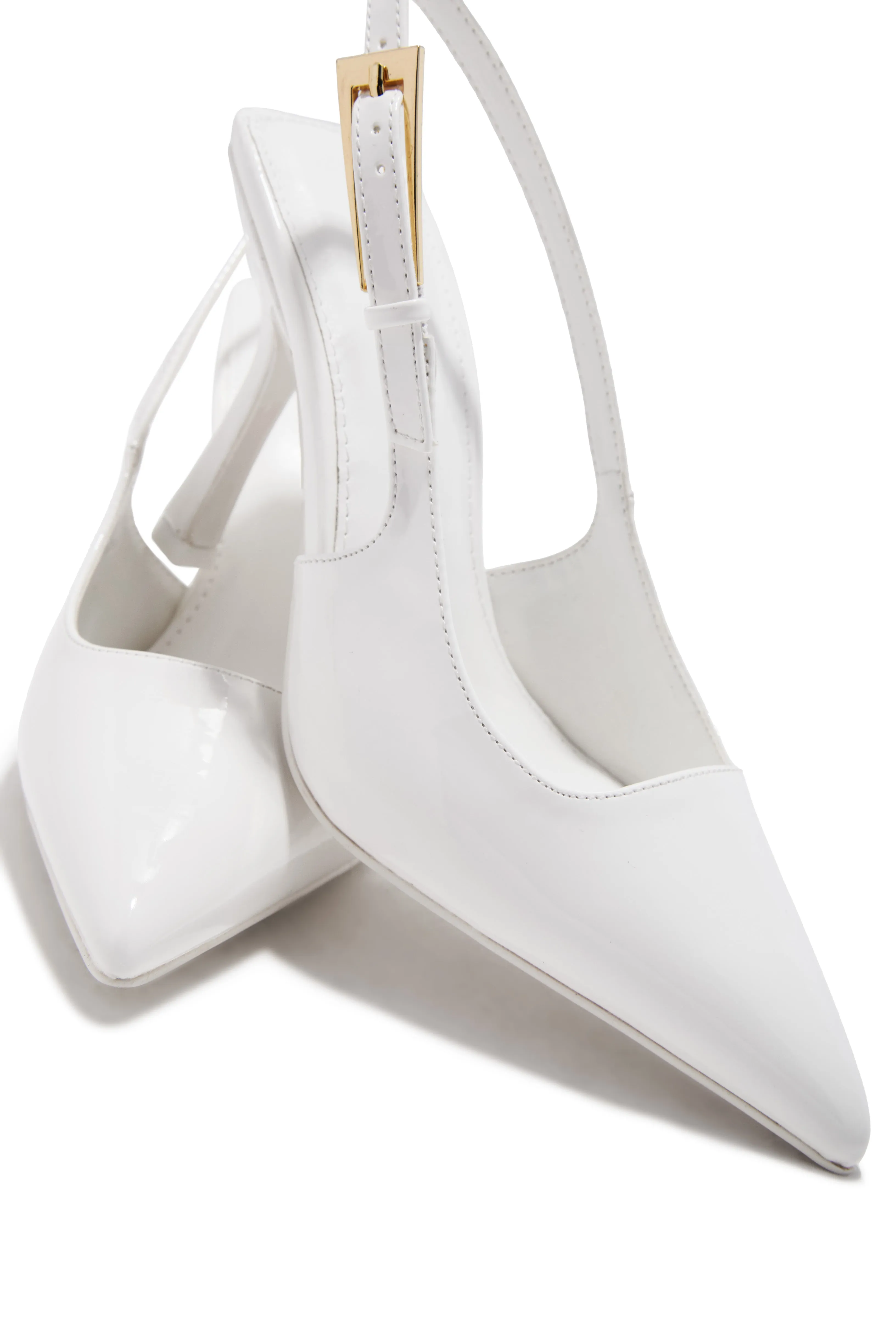 Caroline Slingback Pumps - White sold by Miss Lola product image thumbnail 2