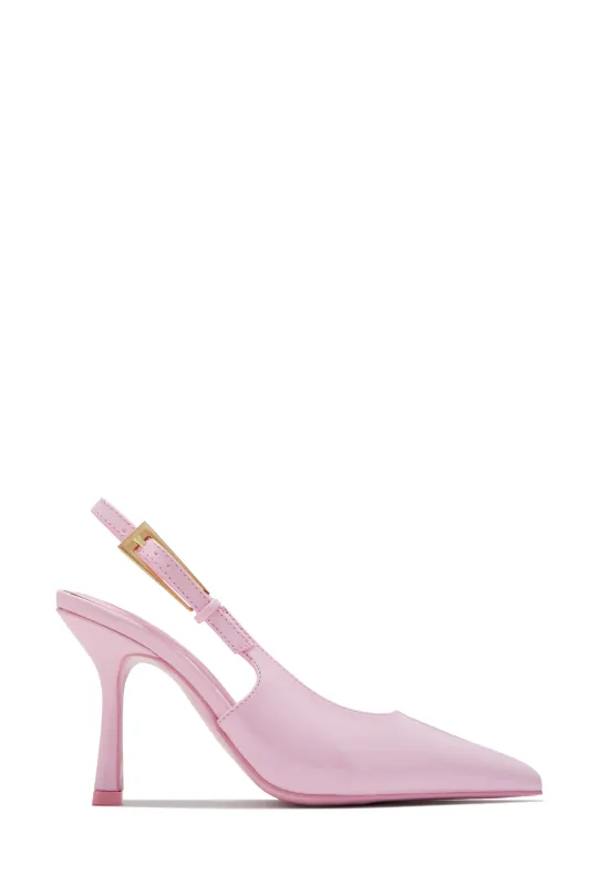 Caroline Slingback Pumps - Pink sold by Miss Lola