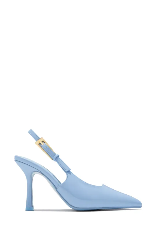 Caroline Slingback Pumps - Blue sold by Miss Lola
