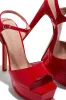 Paulina Platform High Heels - Red sold by Miss Lola