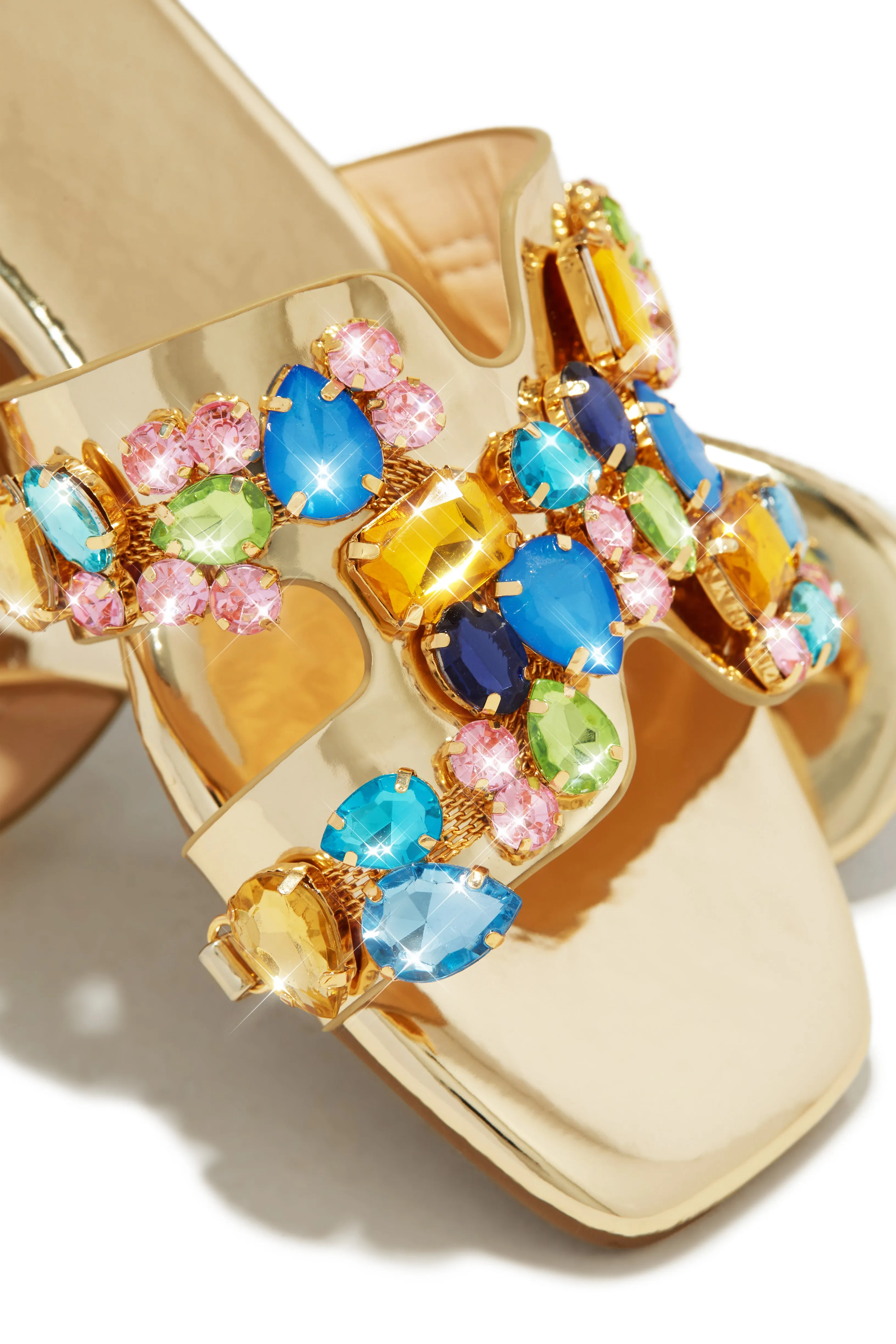 Aviani Embellished Slip On Sandals - Gold sold by Miss Lola product image thumbnail 3