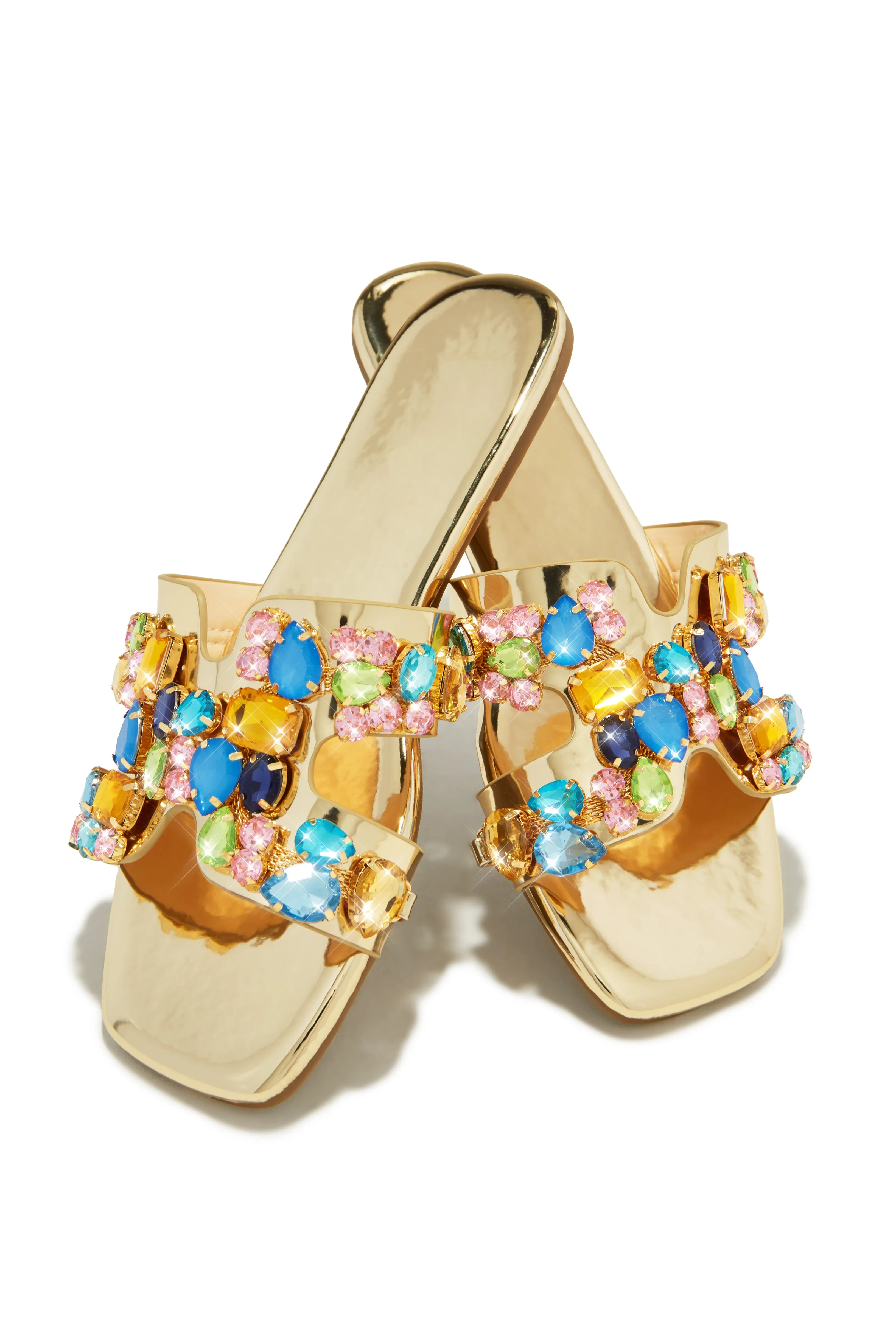 Aviani Embellished Slip On Sandals - Gold sold by Miss Lola product image thumbnail 4