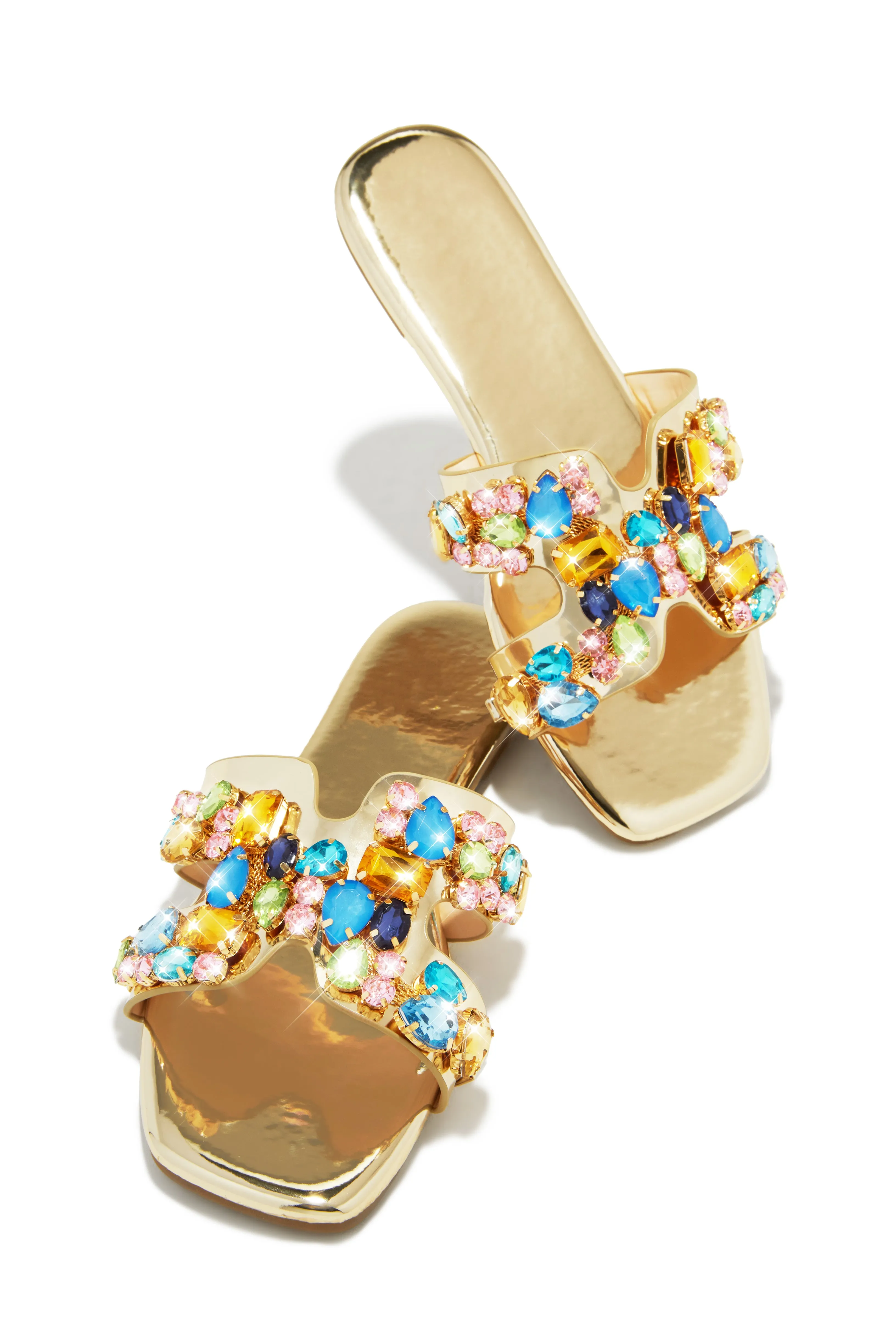 Aviani Embellished Slip On Sandals - Gold sold by Miss Lola product image thumbnail 5