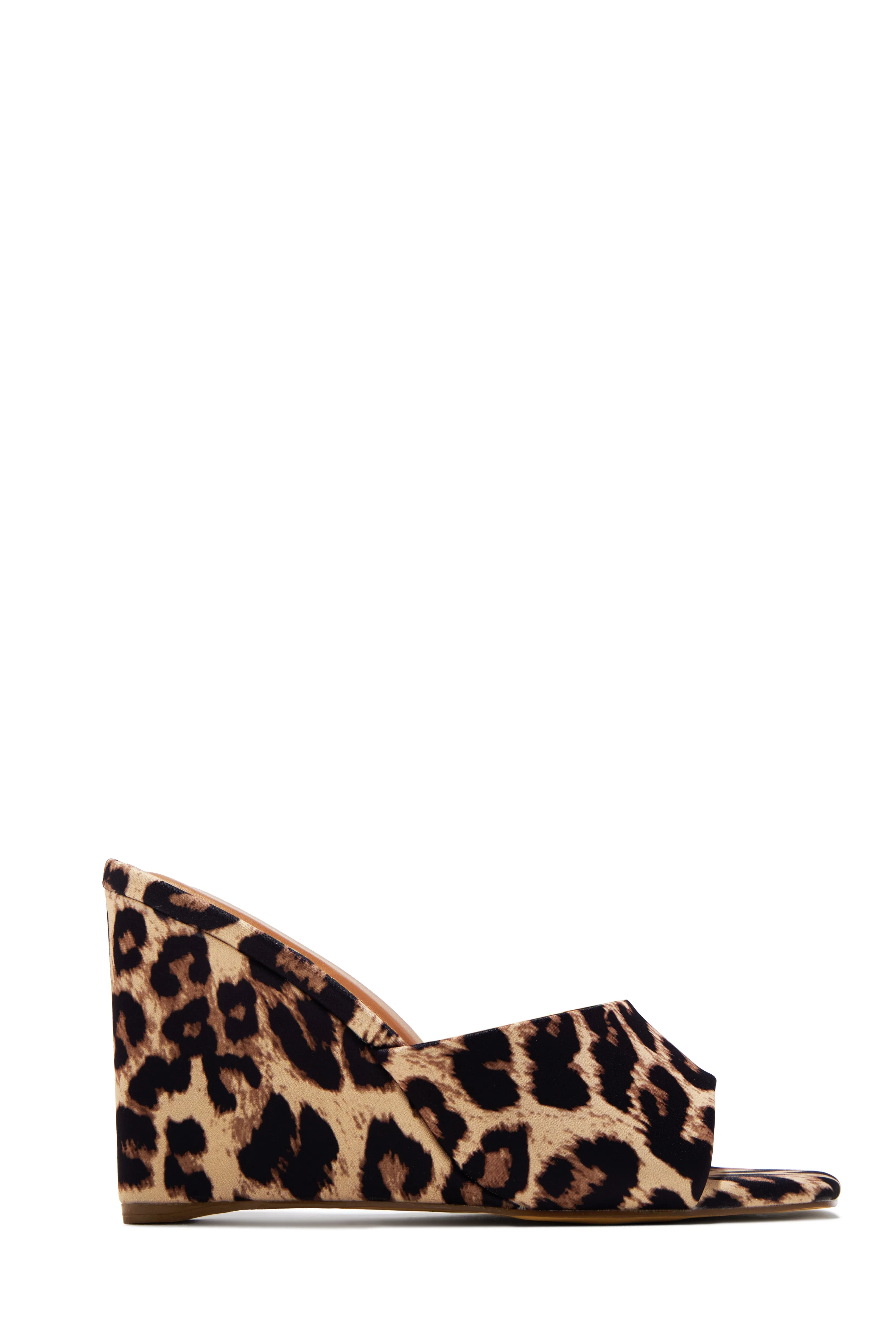 Izzie Slip On Wedge Mule Heels - Leopard sold by Miss Lola product image thumbnail 2