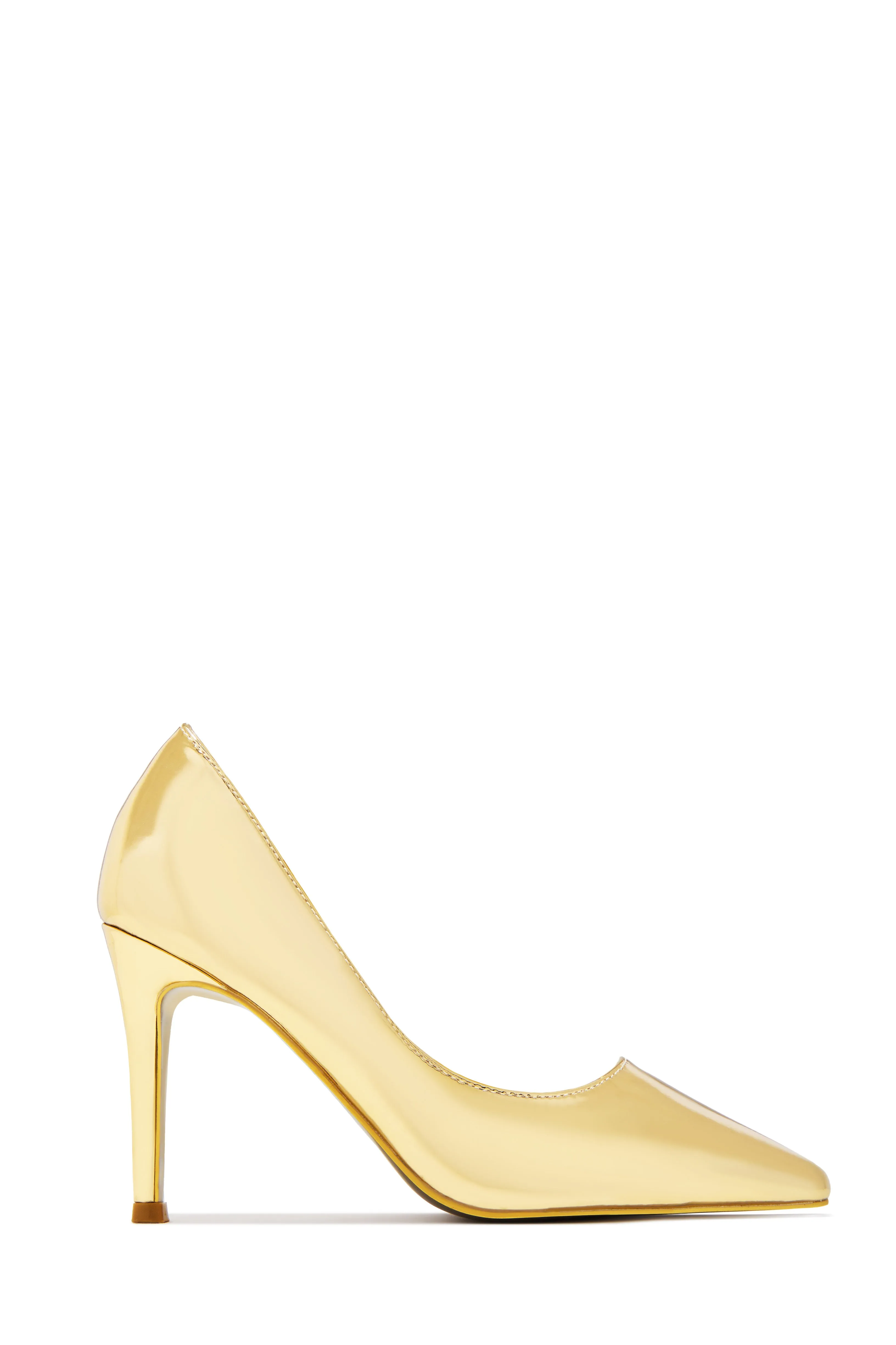 Kylan Heel Pumps - Gold sold by Miss Lola