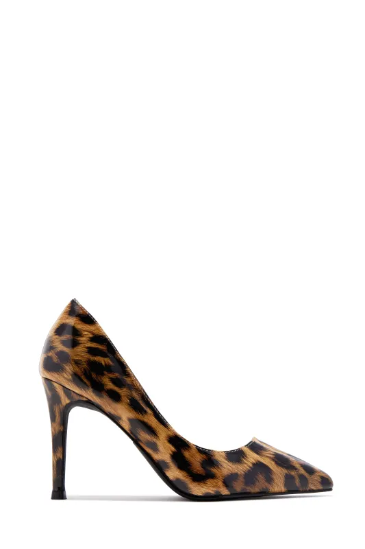 Kylan Heel Pumps - Leopard sold by Miss Lola