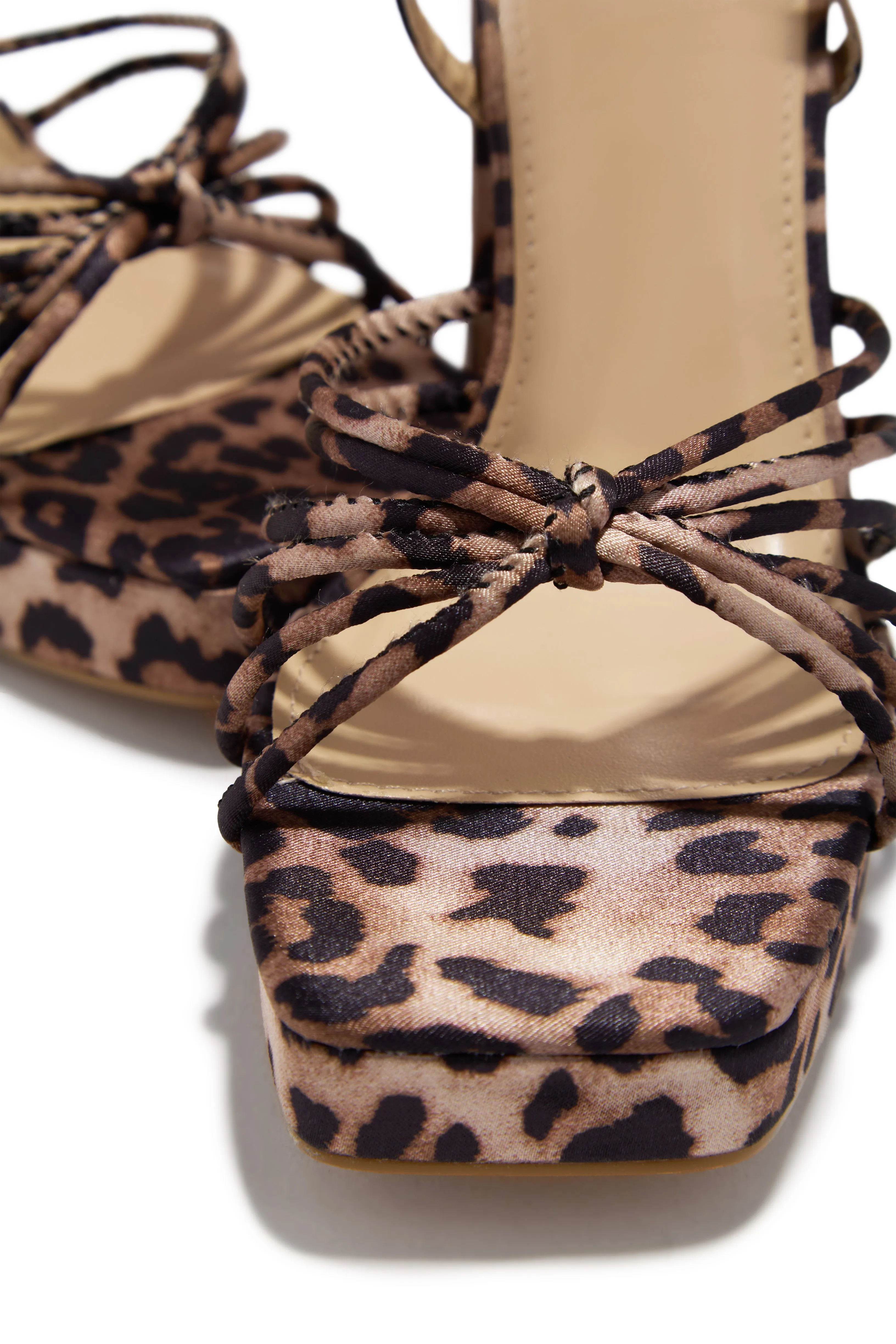 Lelia Platform Block Heels - Leopard sold by Miss Lola product image thumbnail 2