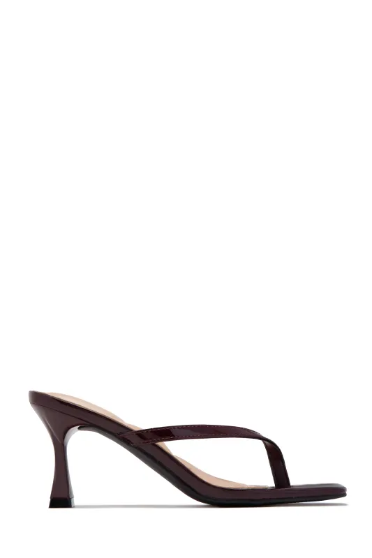Angelie Mid Heel Mules - Brown sold by Miss Lola