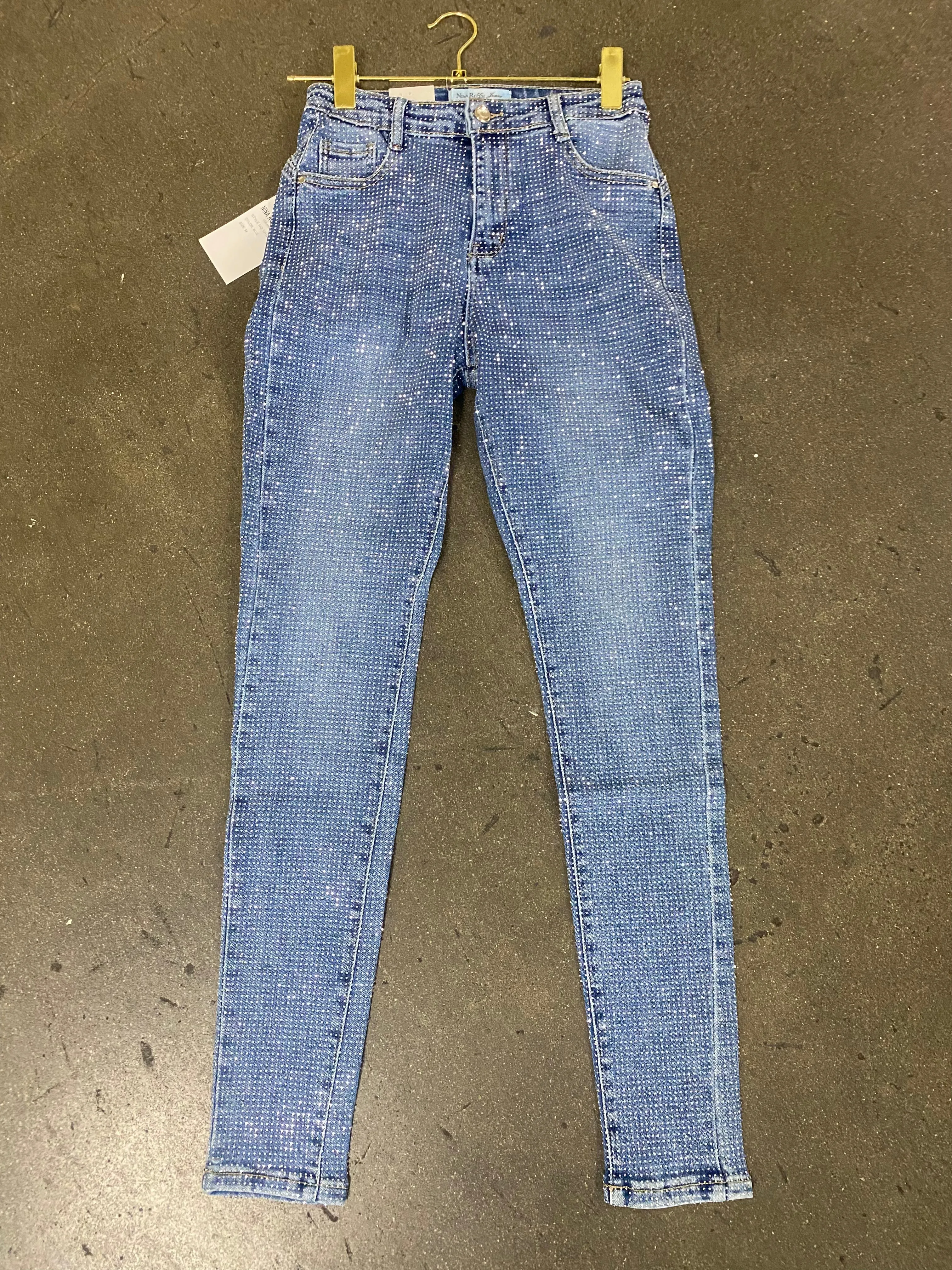 Standout Embellished Skinny Jean - Denim sold by Miss Lola