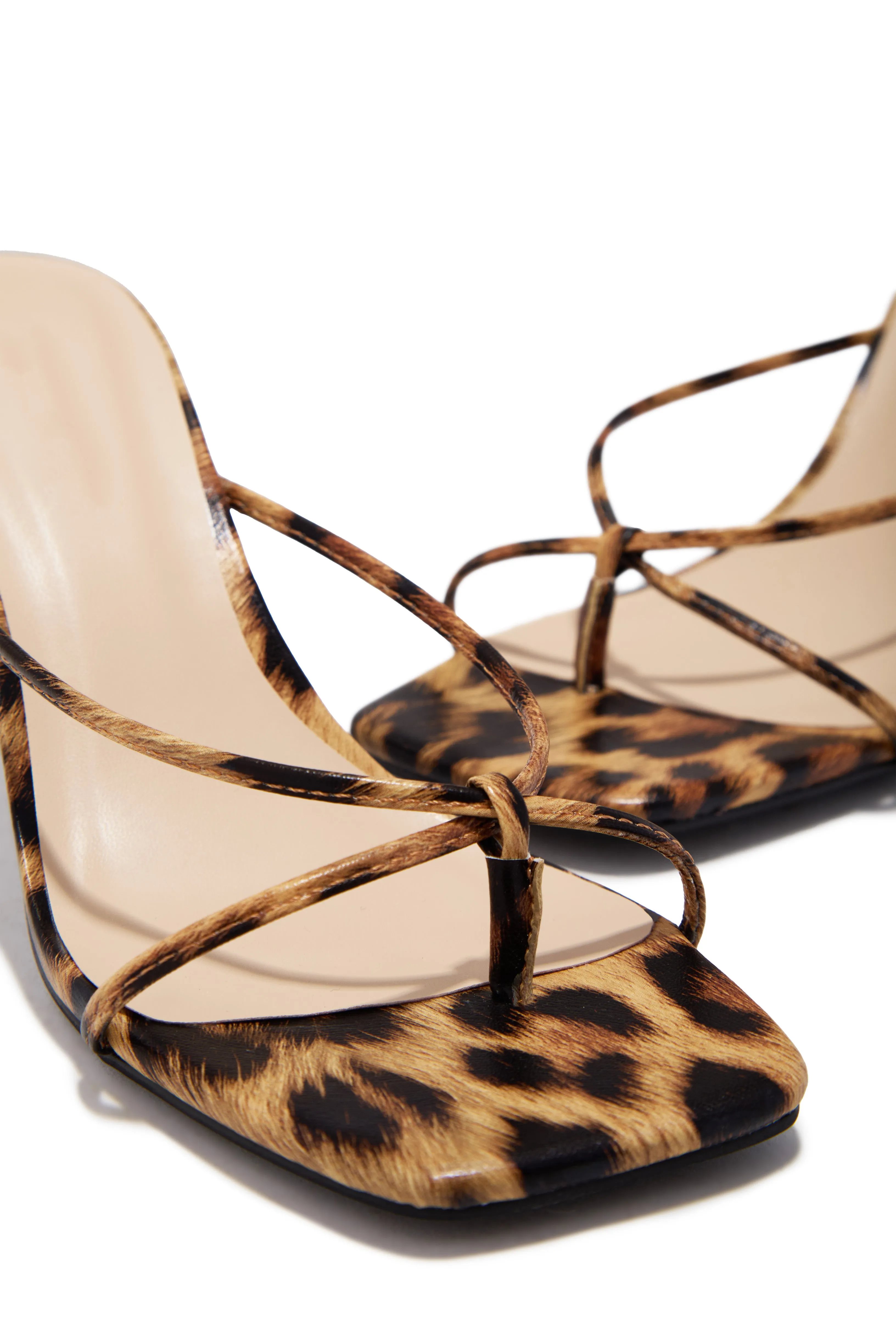 Mely Mid Heel Mules - Leopard sold by Miss Lola product image thumbnail 2