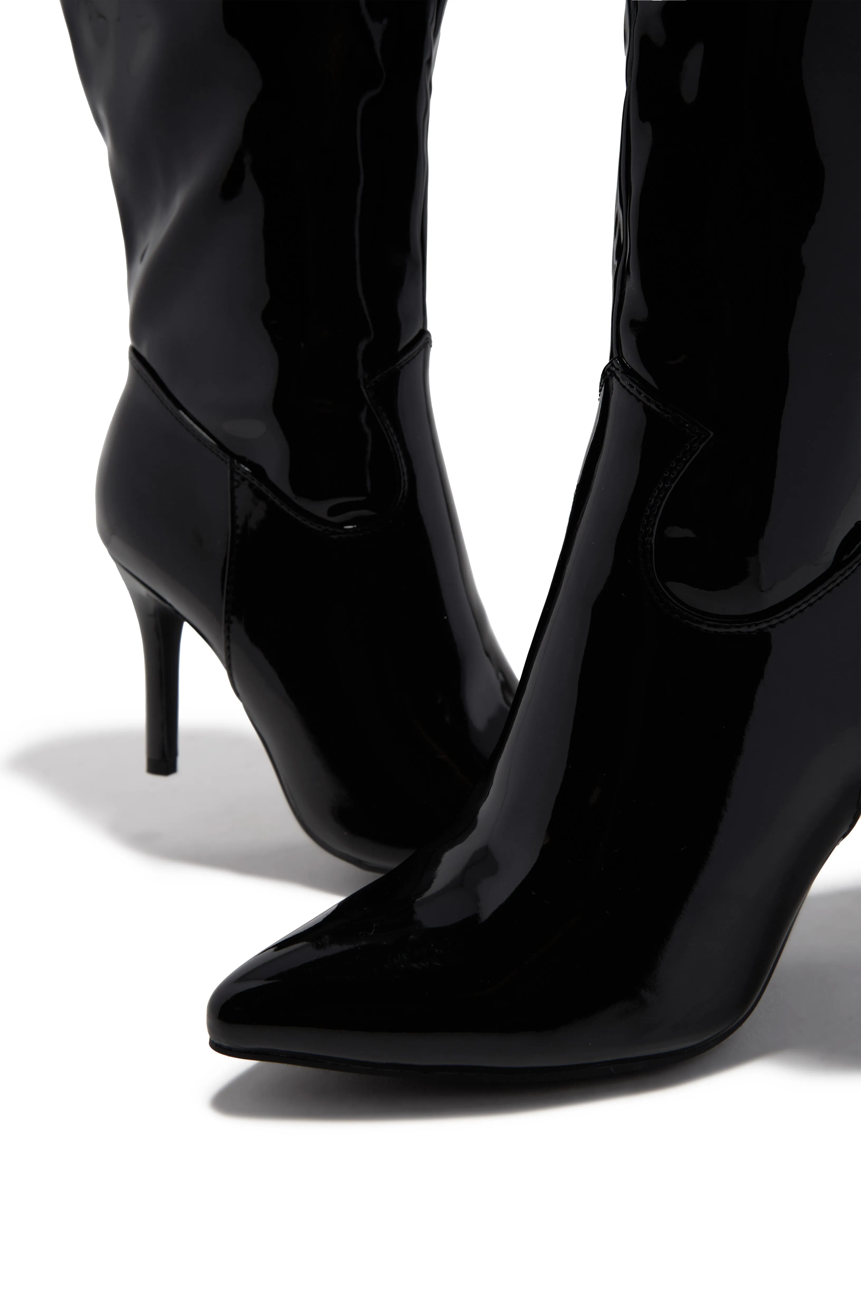 Naydine Knee High Heel Boots - Black sold by Miss Lola product image thumbnail 2