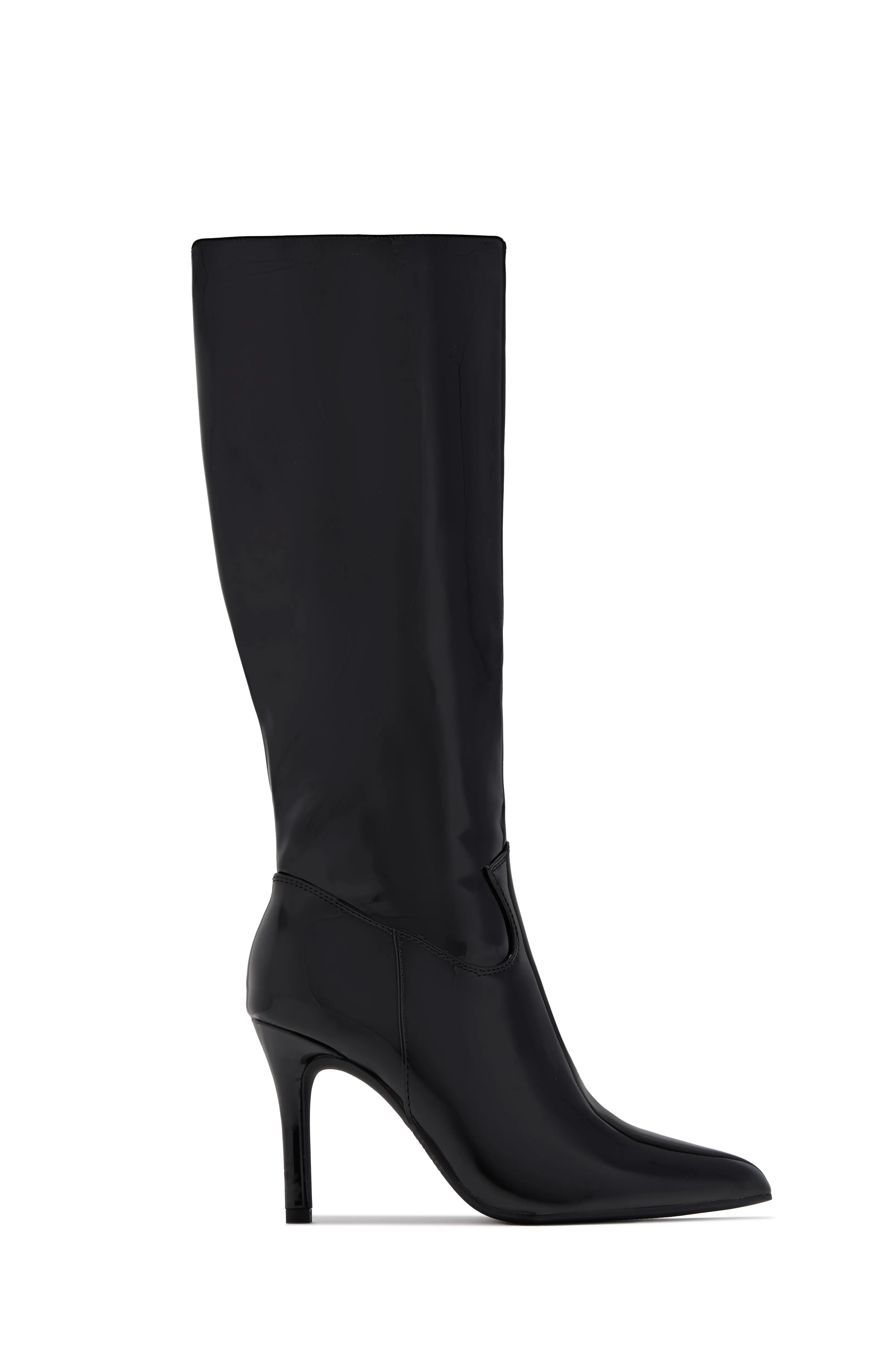 Naydine Knee High Heel Boots - Black sold by Miss Lola