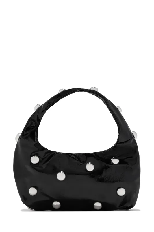 Dahlaney Studded Handbag - Black Silver sold by Miss Lola
