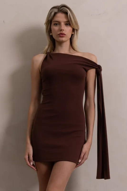 Ariana Mini Dress - Brown sold by Miss Lola