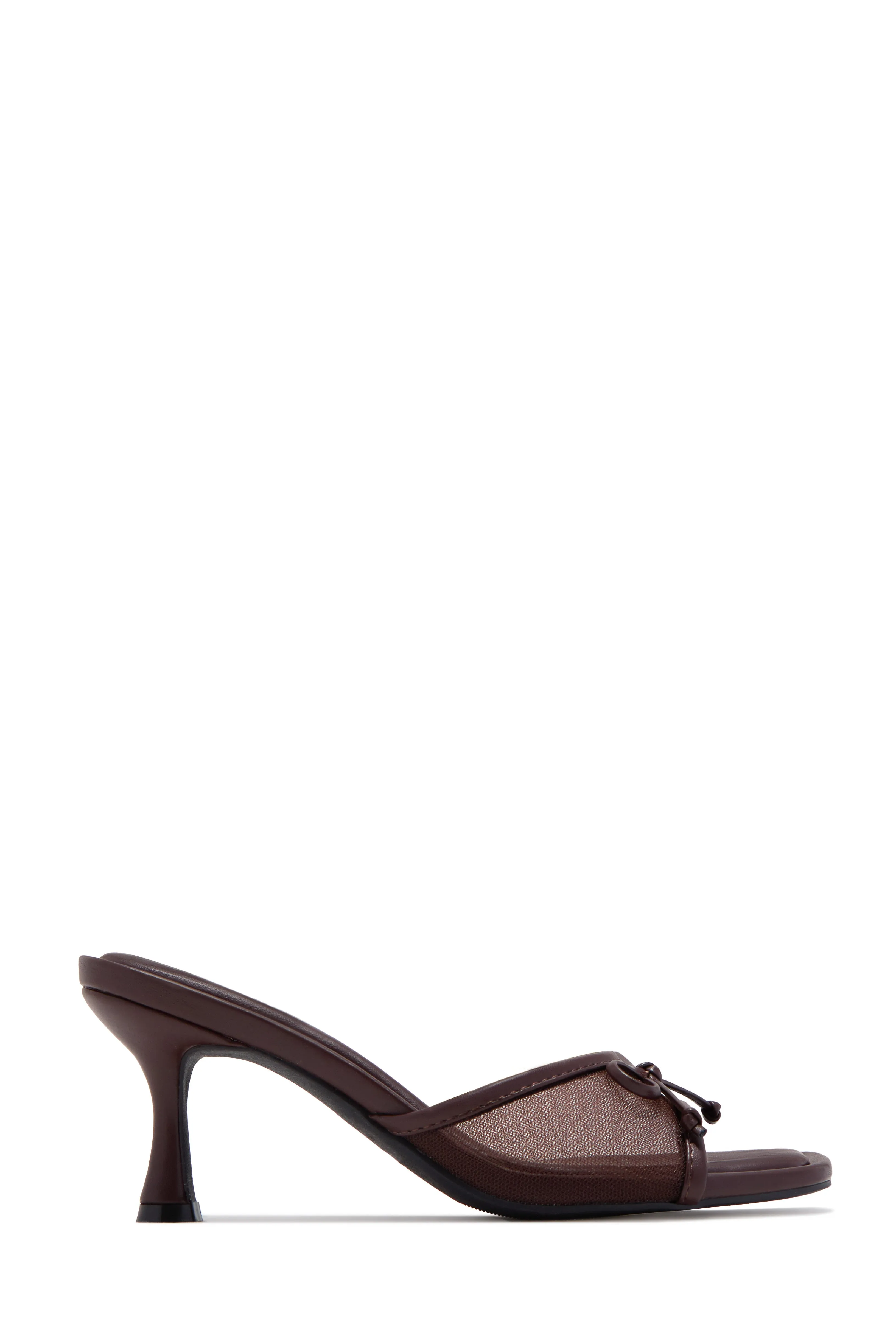 Eliza Mid Heel Mules - Brown sold by Miss Lola product image thumbnail 4