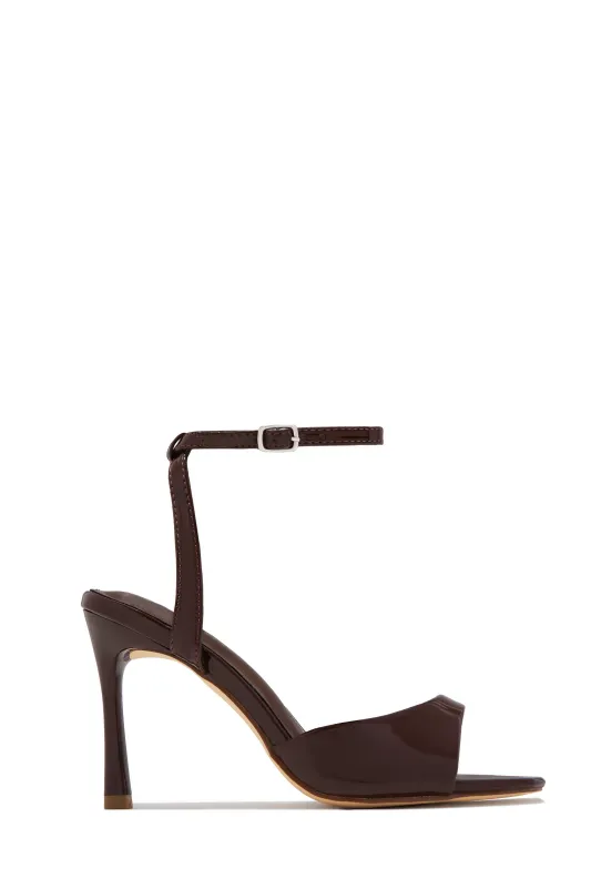 Rubianna Mary Jane Ankle Strap Heels - Brown sold by Miss Lola