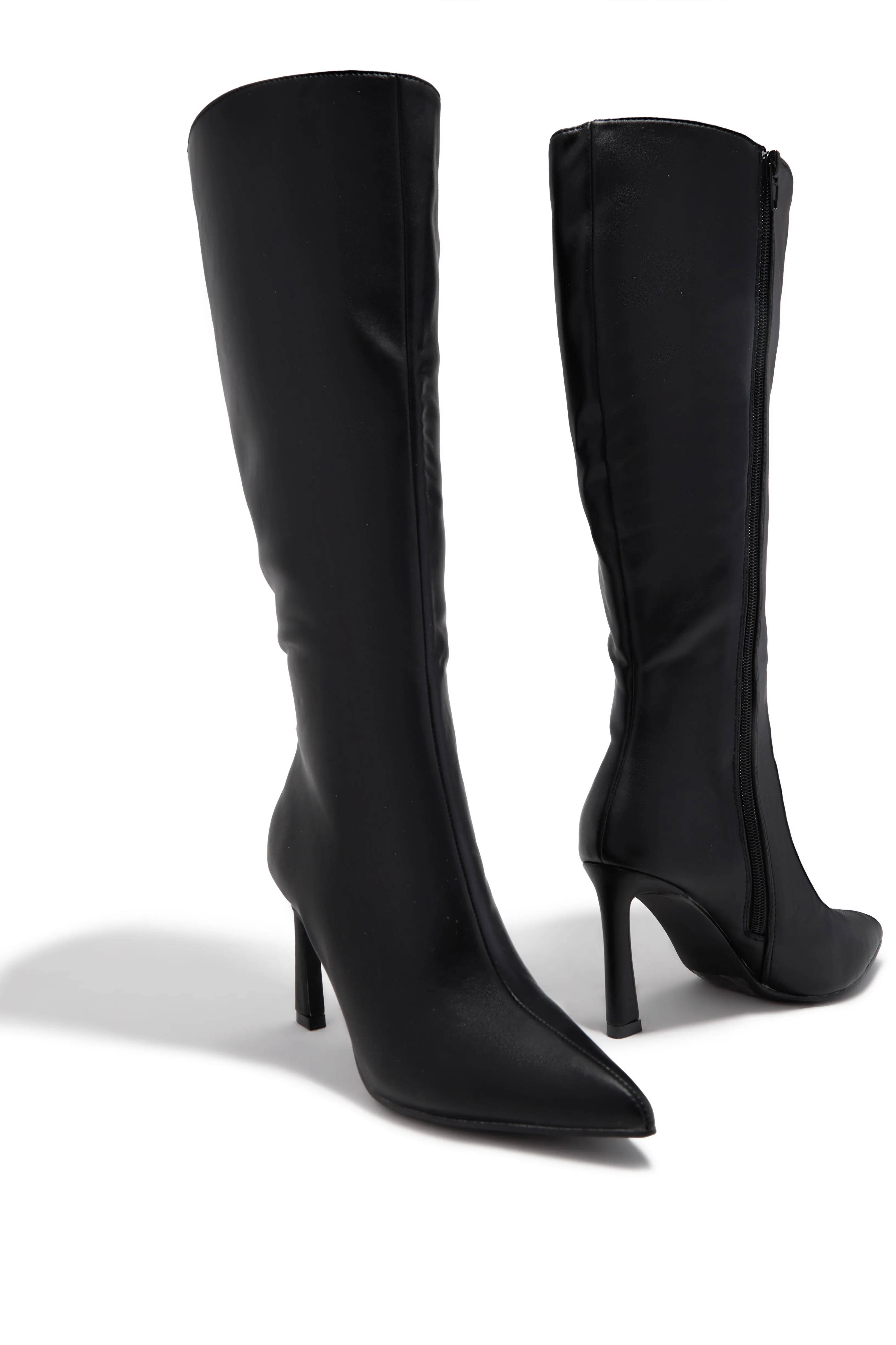 Kymmie Below The Knee Heel Boots - Black sold by Miss Lola product image thumbnail 2