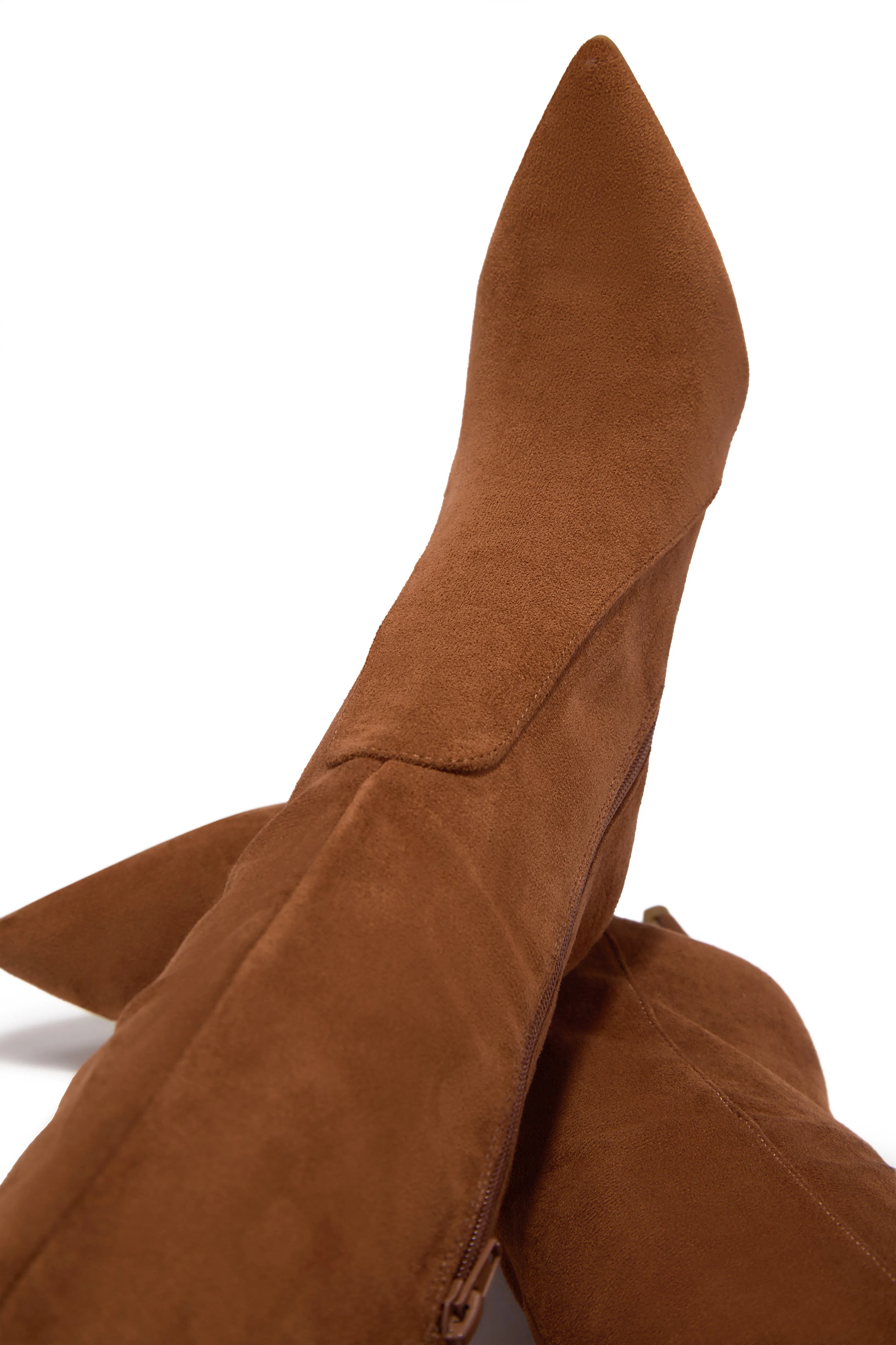 Daniella Below The Knee Heel Boots - Chestnut sold by Miss Lola product image thumbnail 2