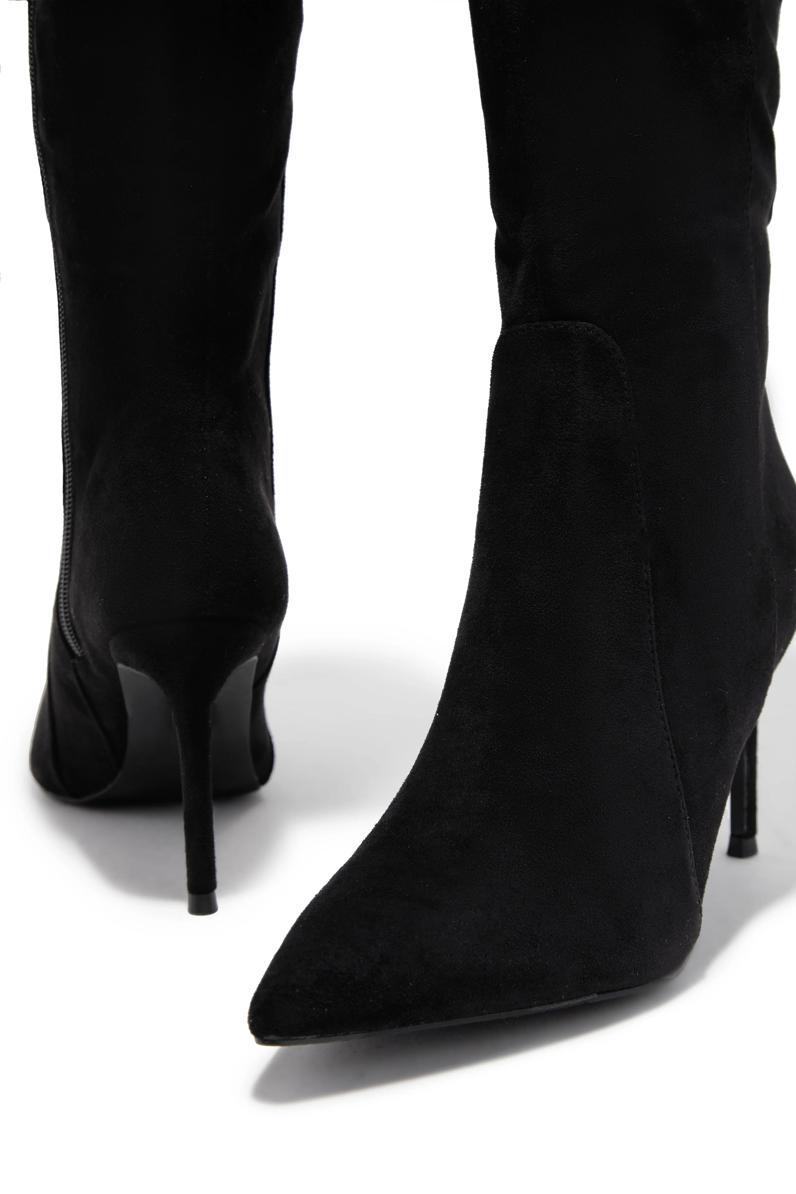 Daniella Below The Knee Heel Boots - Black sold by Miss Lola product image thumbnail 2