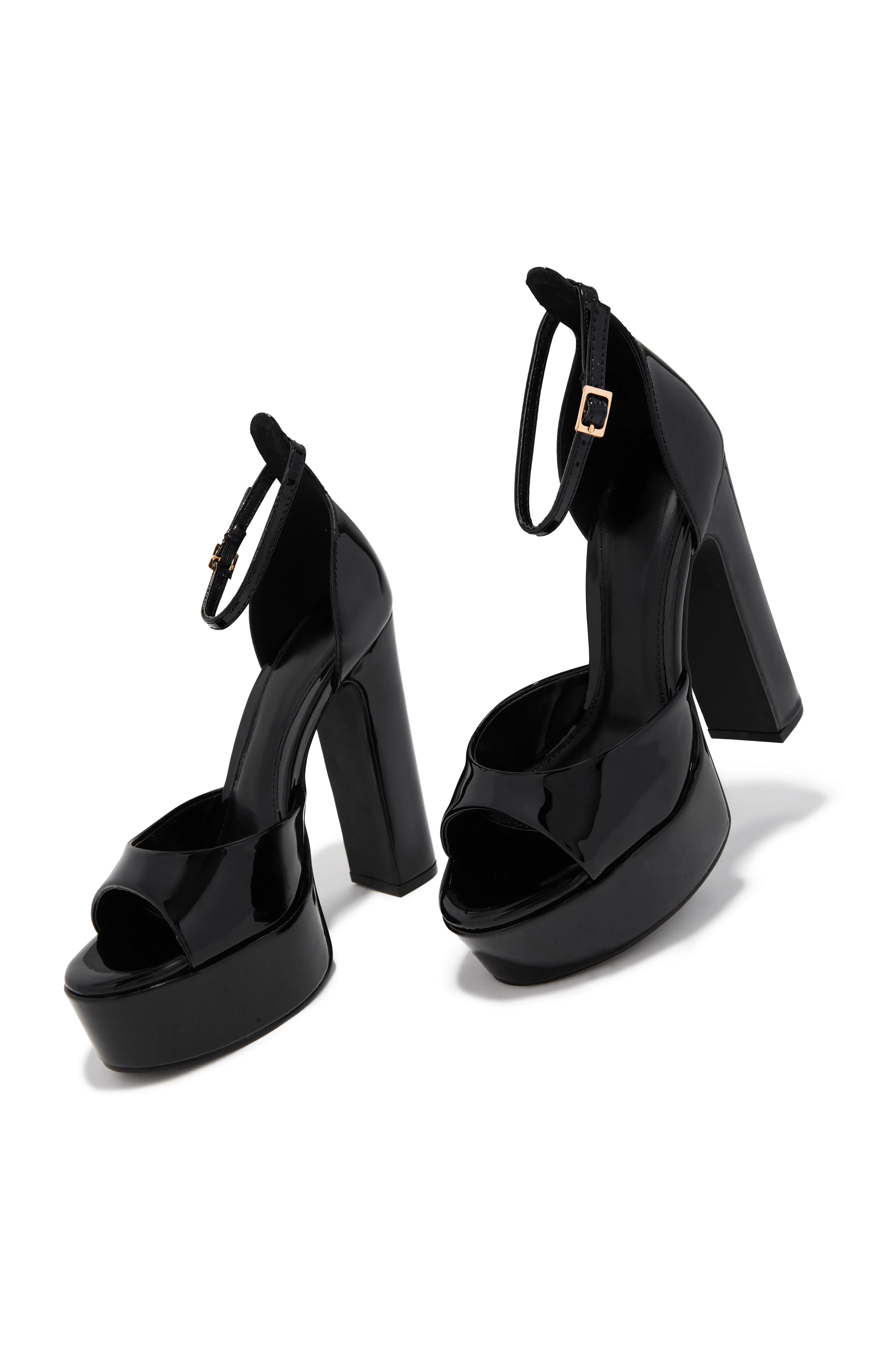 Aliyah Platform Block Heels - Black sold by Miss Lola product image thumbnail 3
