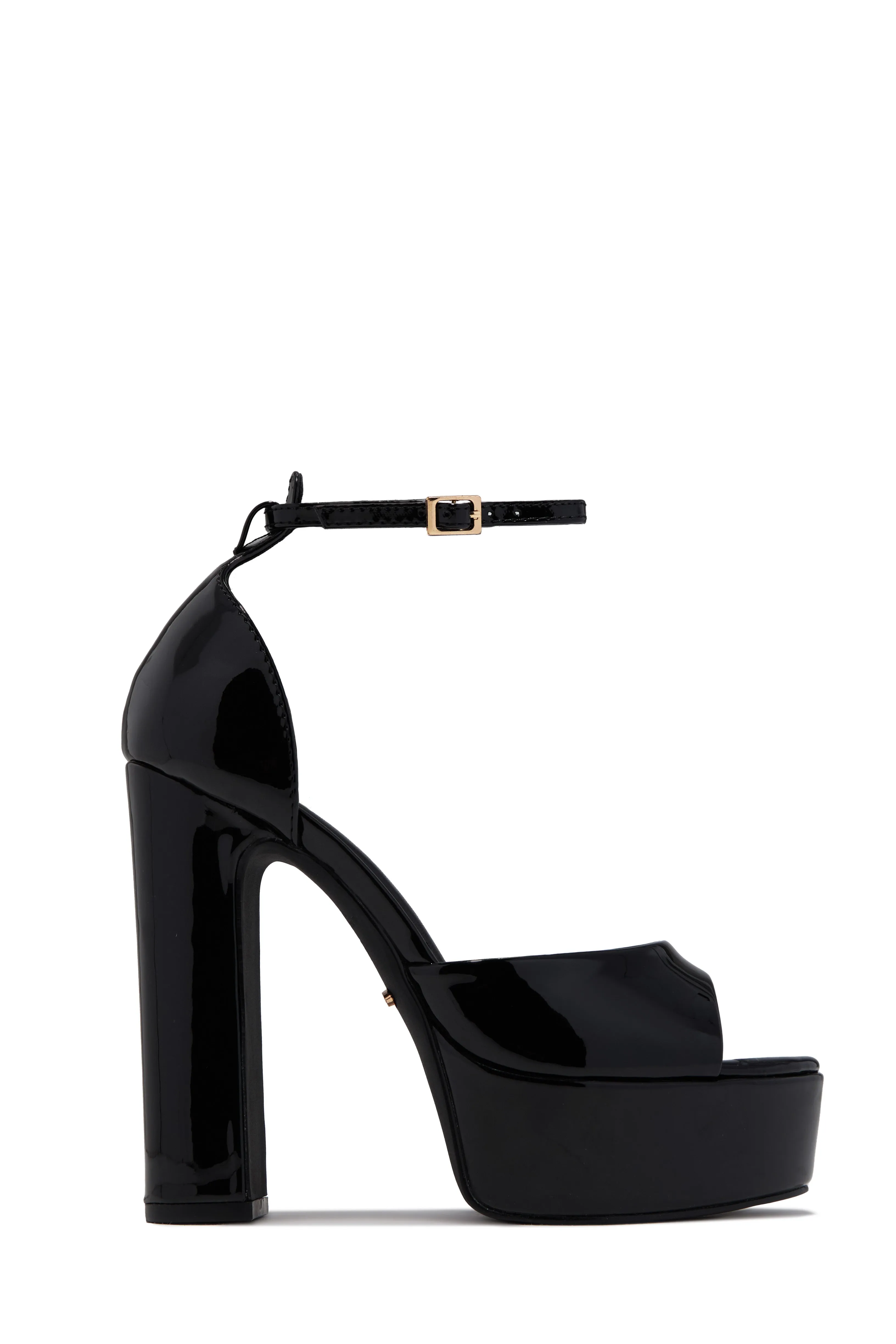 Aliyah Platform Block Heels - Black sold by Miss Lola