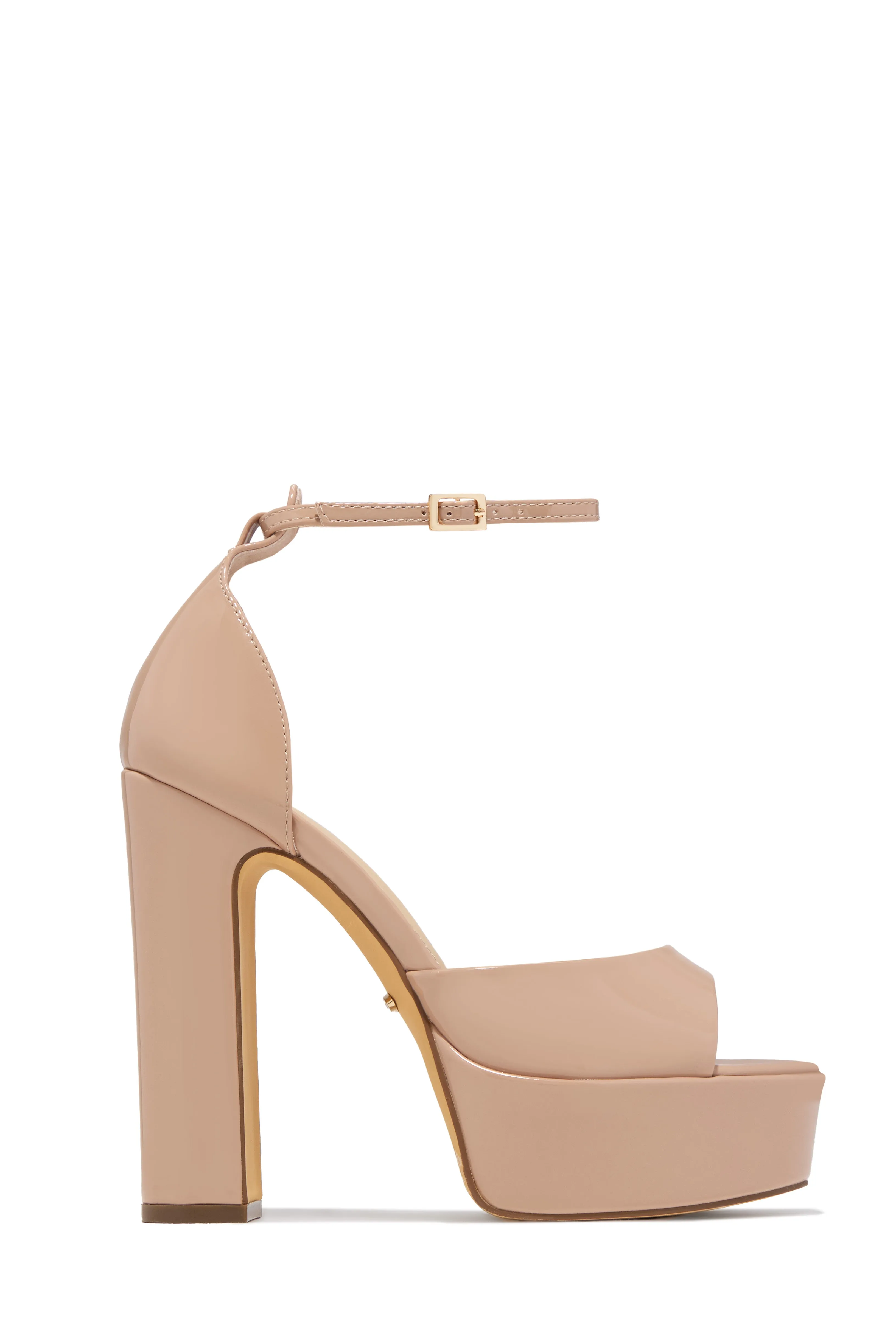 Aliyah Platform Block Heels - Nude sold by Miss Lola product image thumbnail 3
