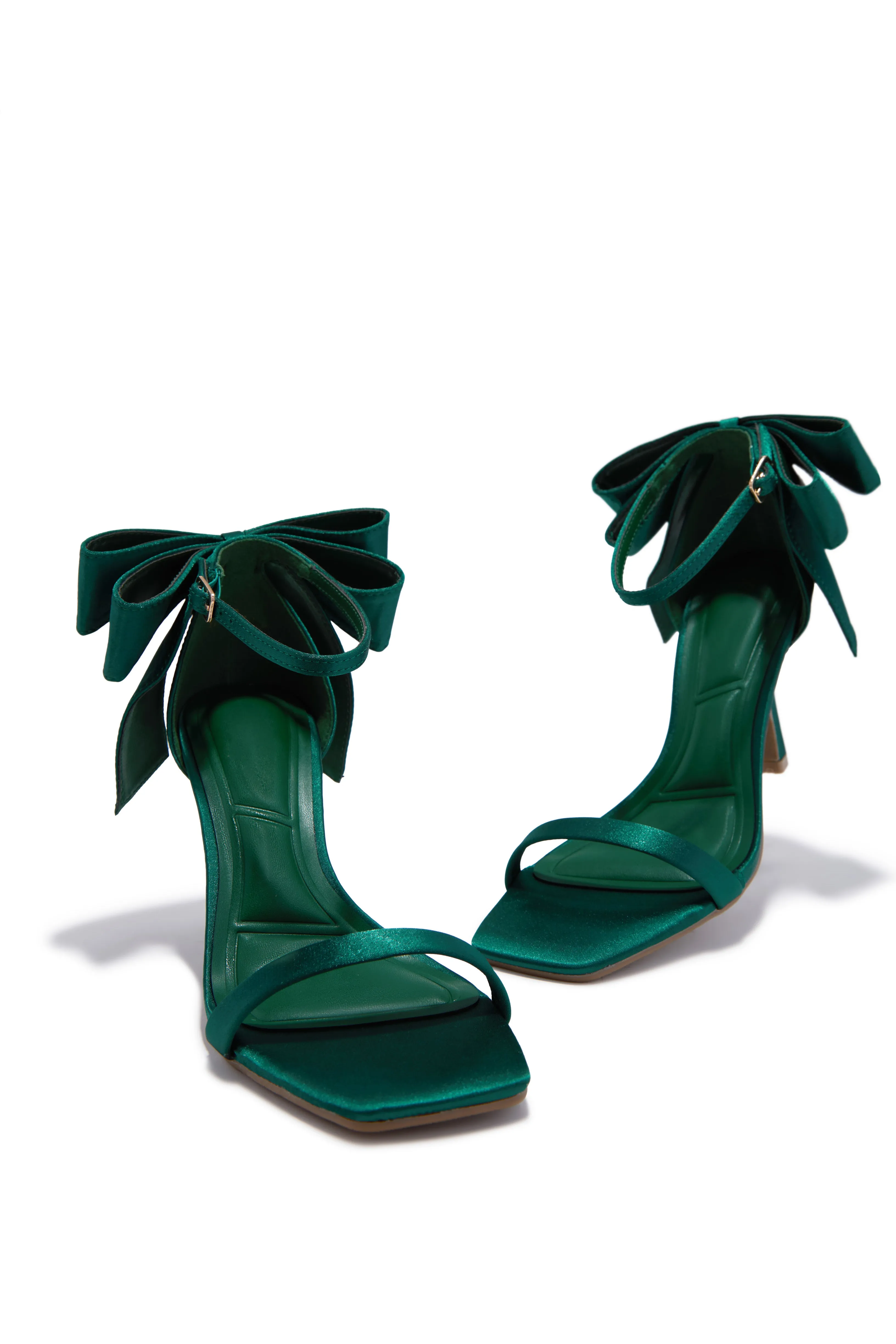 Kelli Single Sole Bow Heels - Emerald sold by Miss Lola product image thumbnail 2