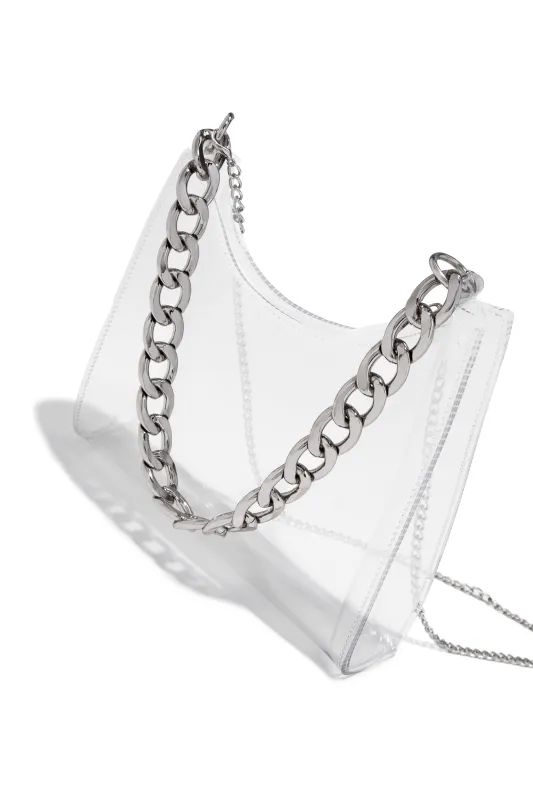 Alena Crossbody Handbag - Clear sold by Miss Lola