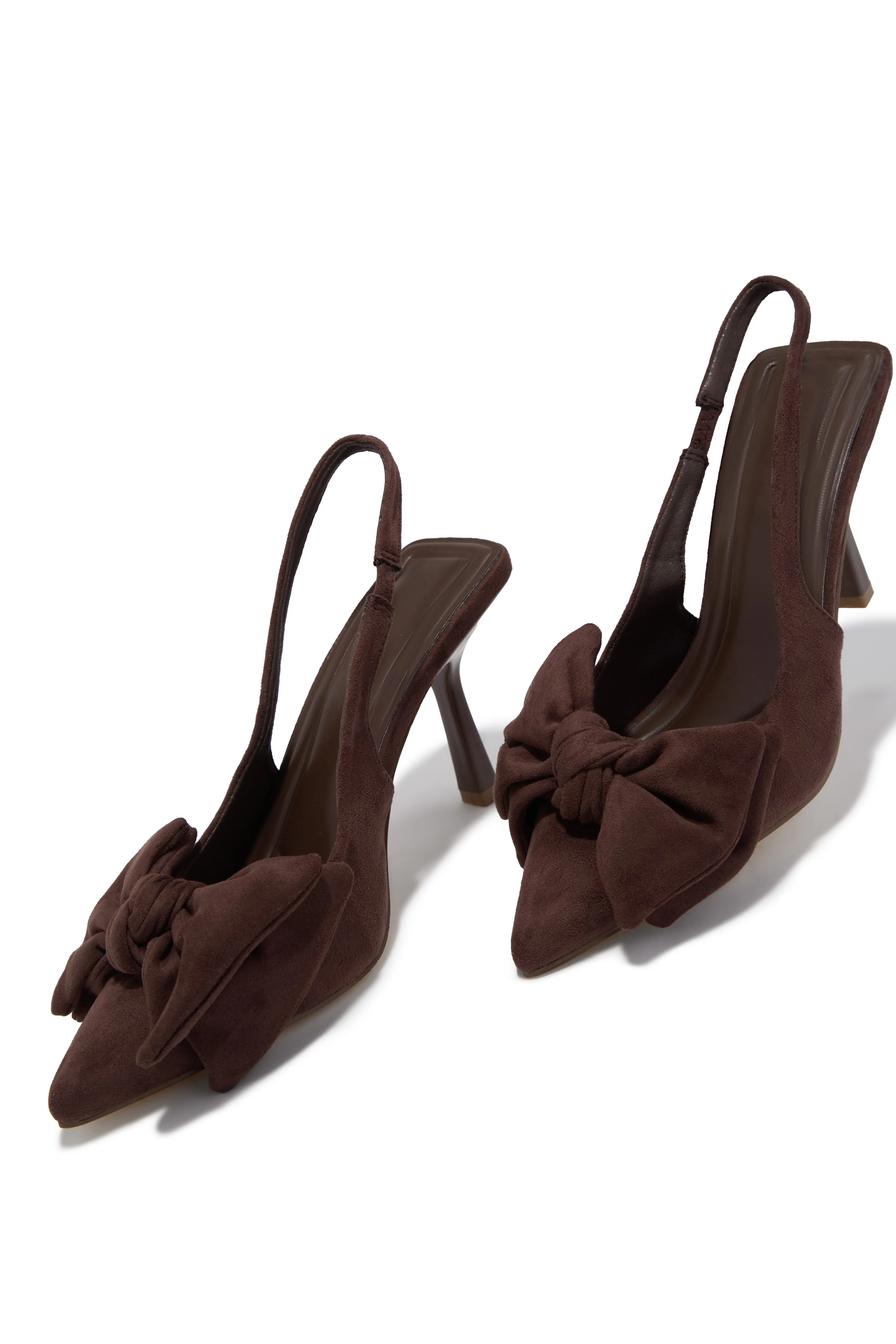 Kirstie Bow Slingback Pumps - Brown sold by Miss Lola product image thumbnail 3