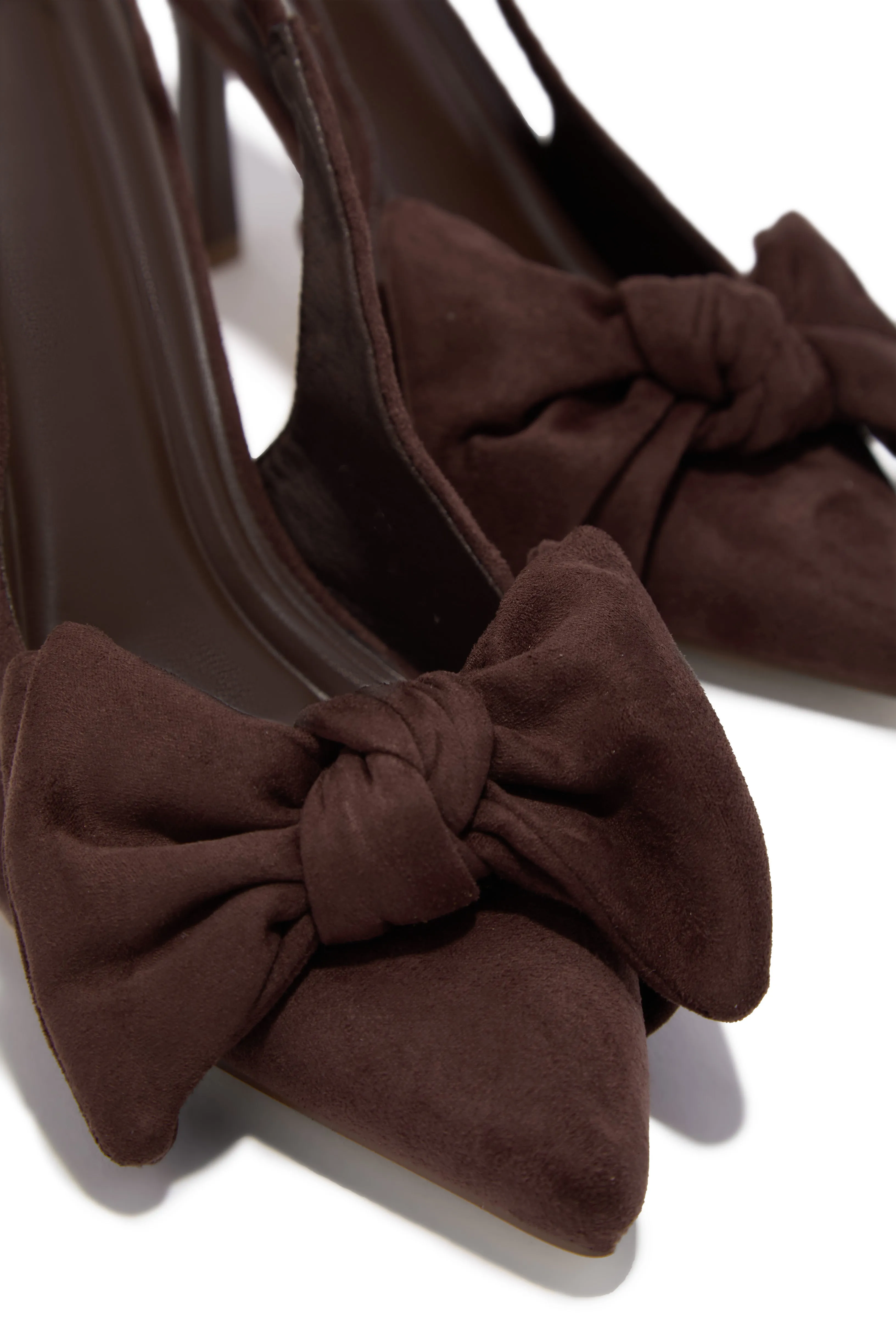 Kirstie Bow Slingback Pumps - Brown sold by Miss Lola product image thumbnail 2
