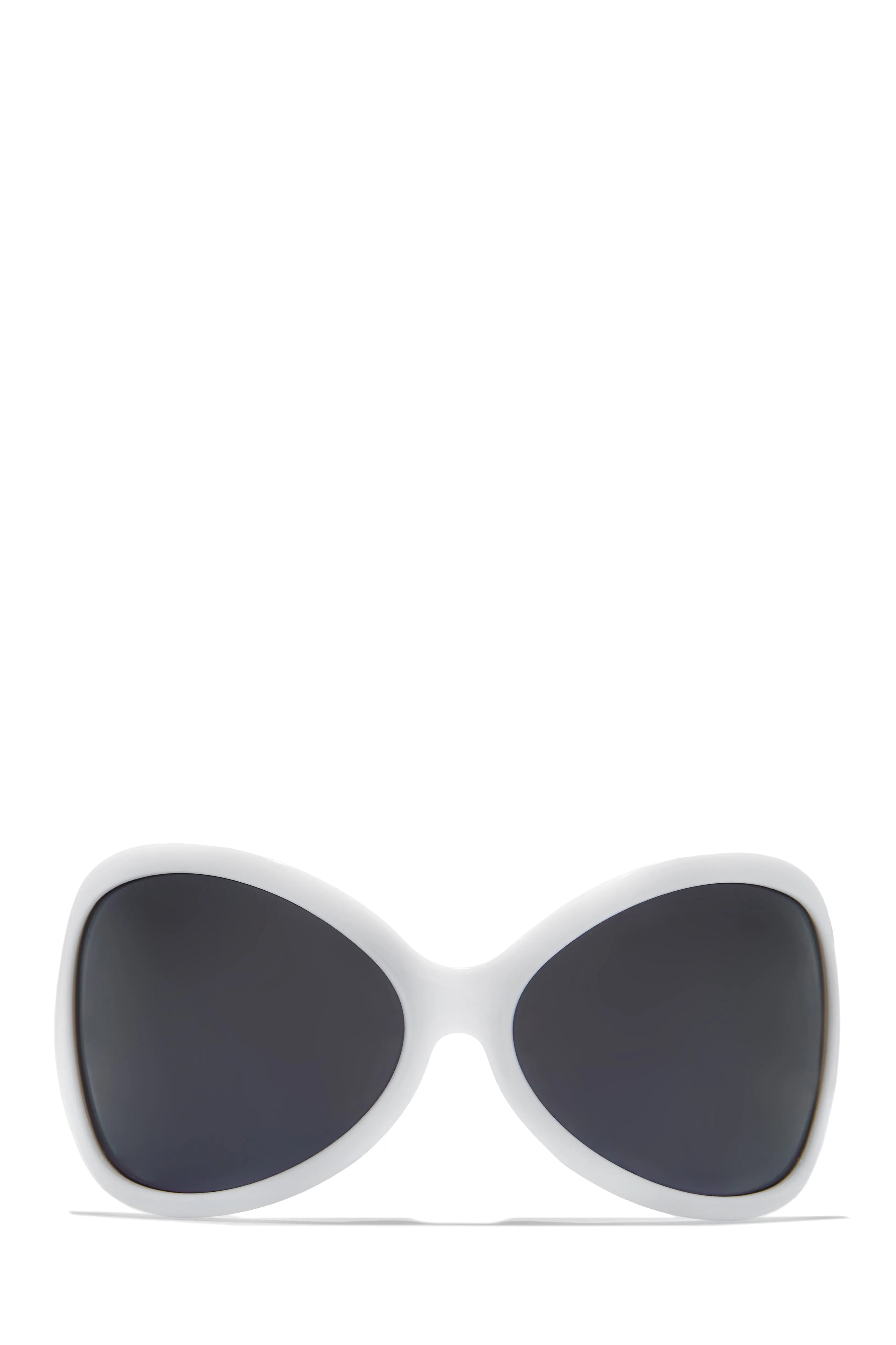 Big Reveal Oversized Sunglasses - White sold by Miss Lola product image thumbnail 4