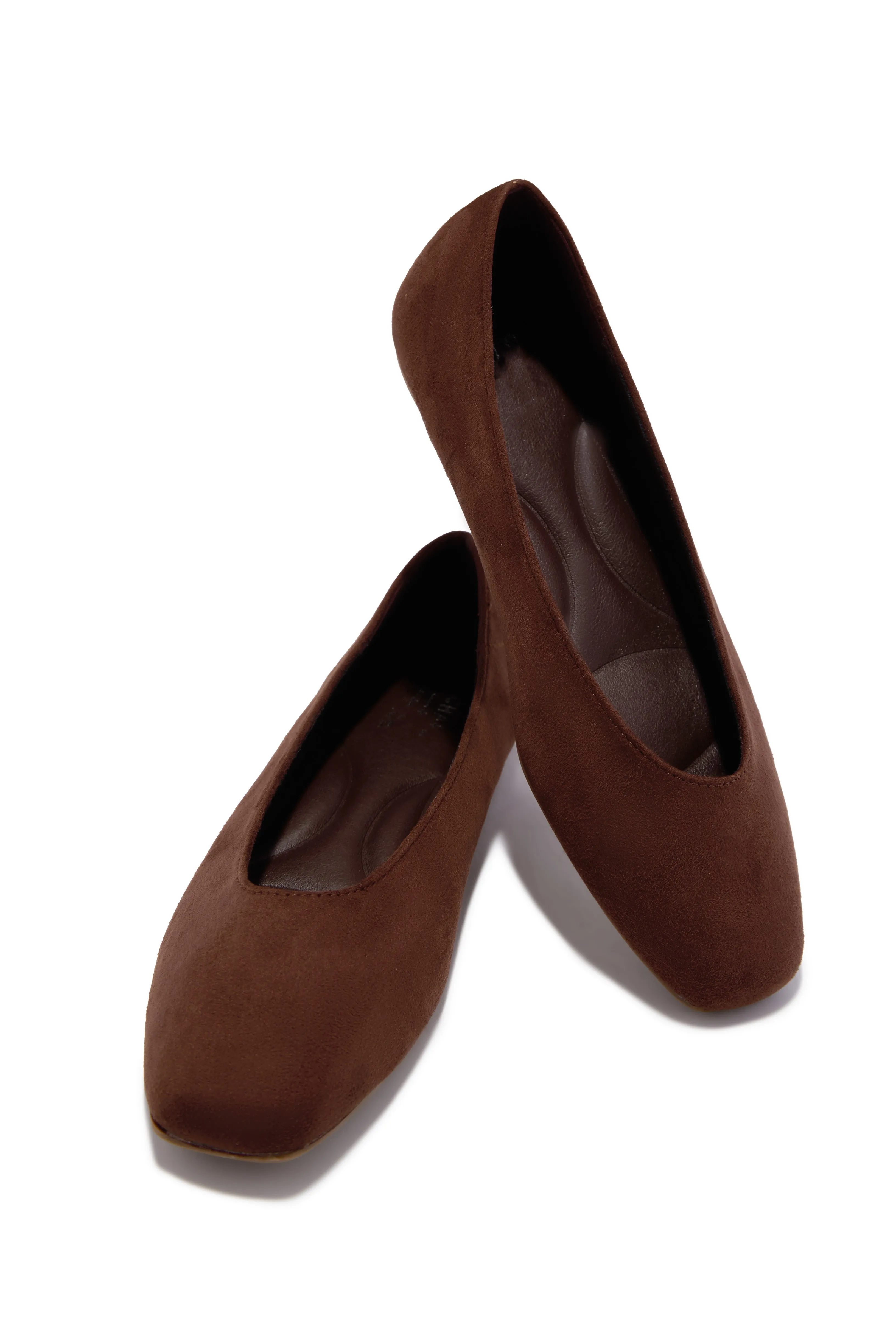 Claira Ballet Flats - Brown Suede sold by Miss Lola