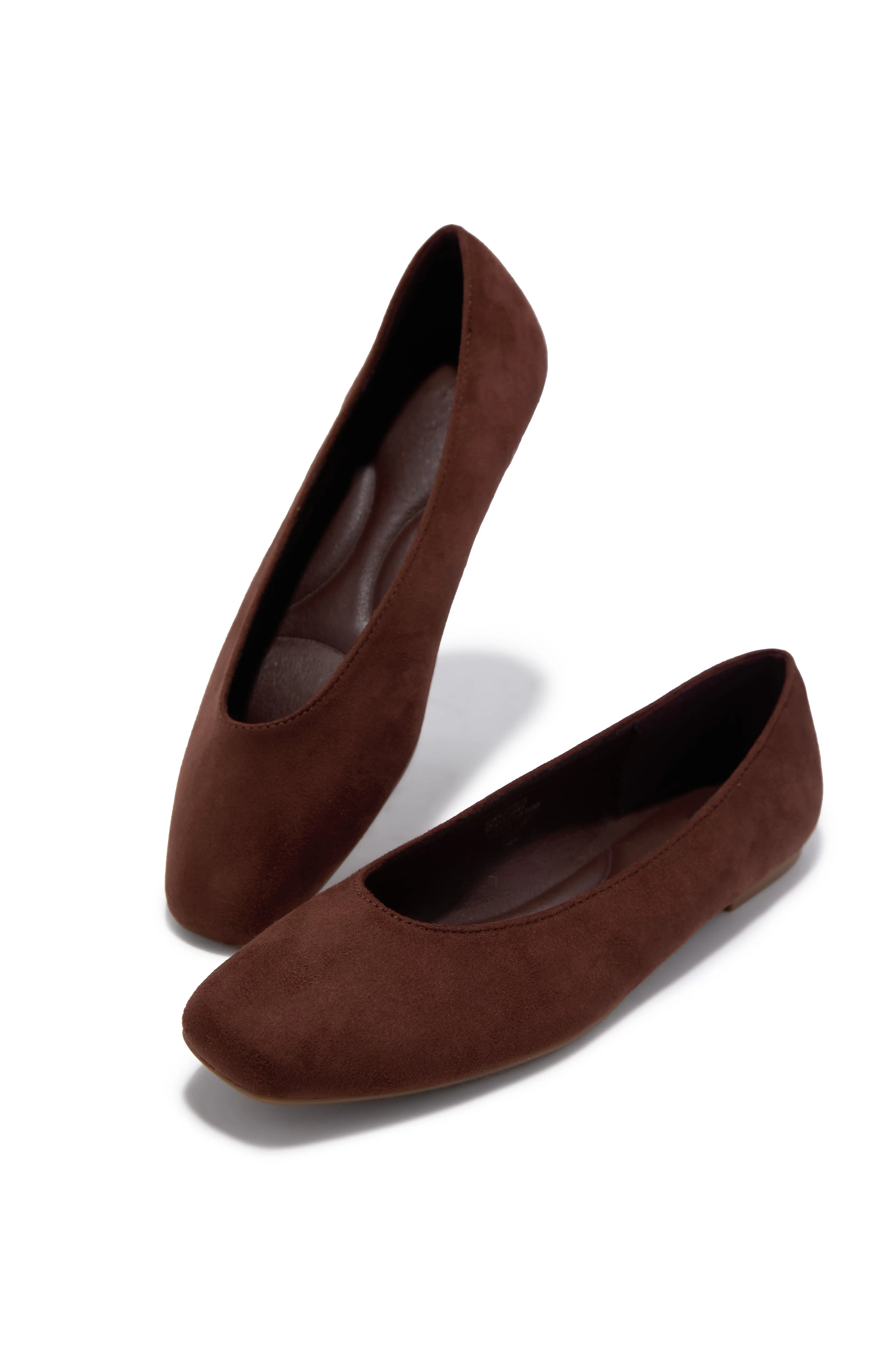 Claira Ballet Flats - Brown Suede sold by Miss Lola product image thumbnail 3